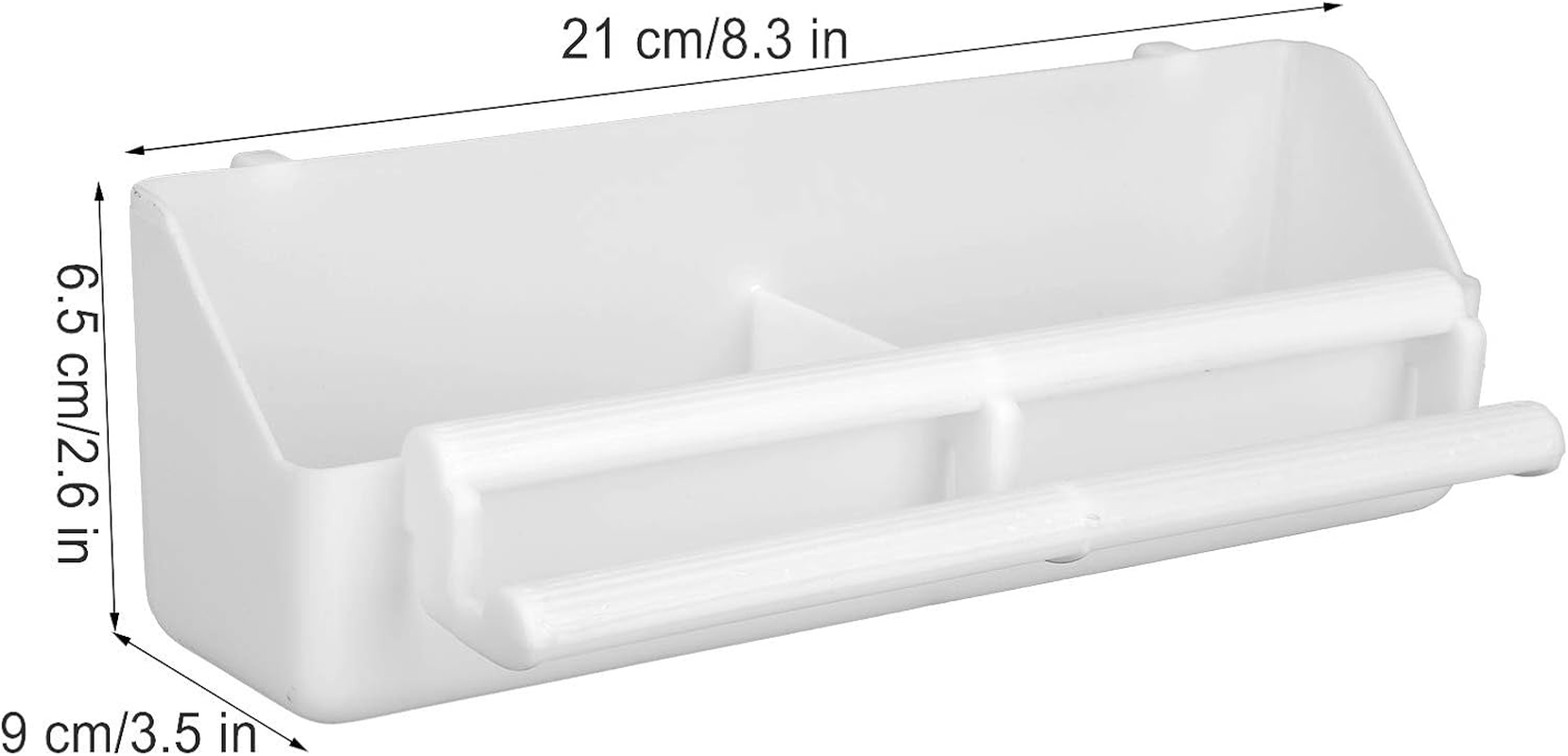 Set of 4 Plastic Bird Feeder Bowls White Parrot Feeder Bowls Food Water Bowls Hanging Bird Cage for Parrot Pigeon image number 4