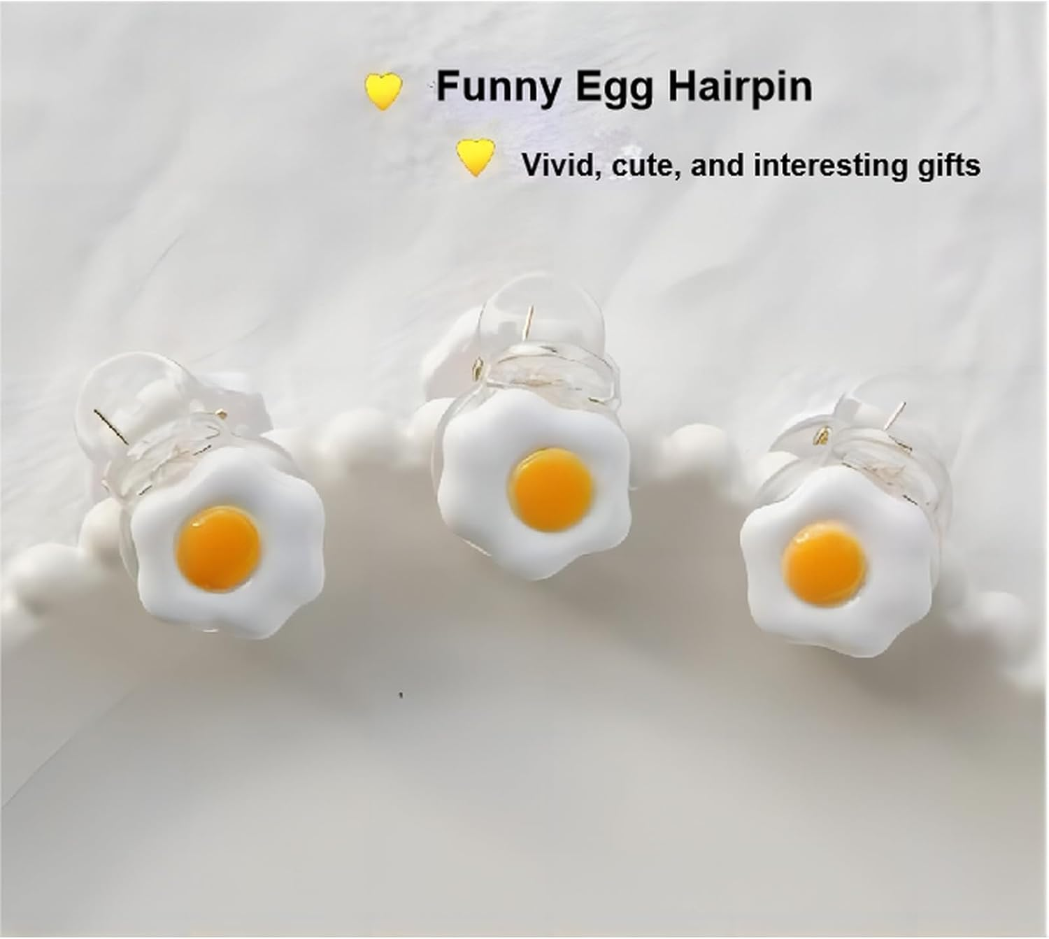 4 Quirky Egg Shaped Hair Clips, Cute Clips, Minimalist Hair Clips, Women'S Headwear Hair Accessories image number 5