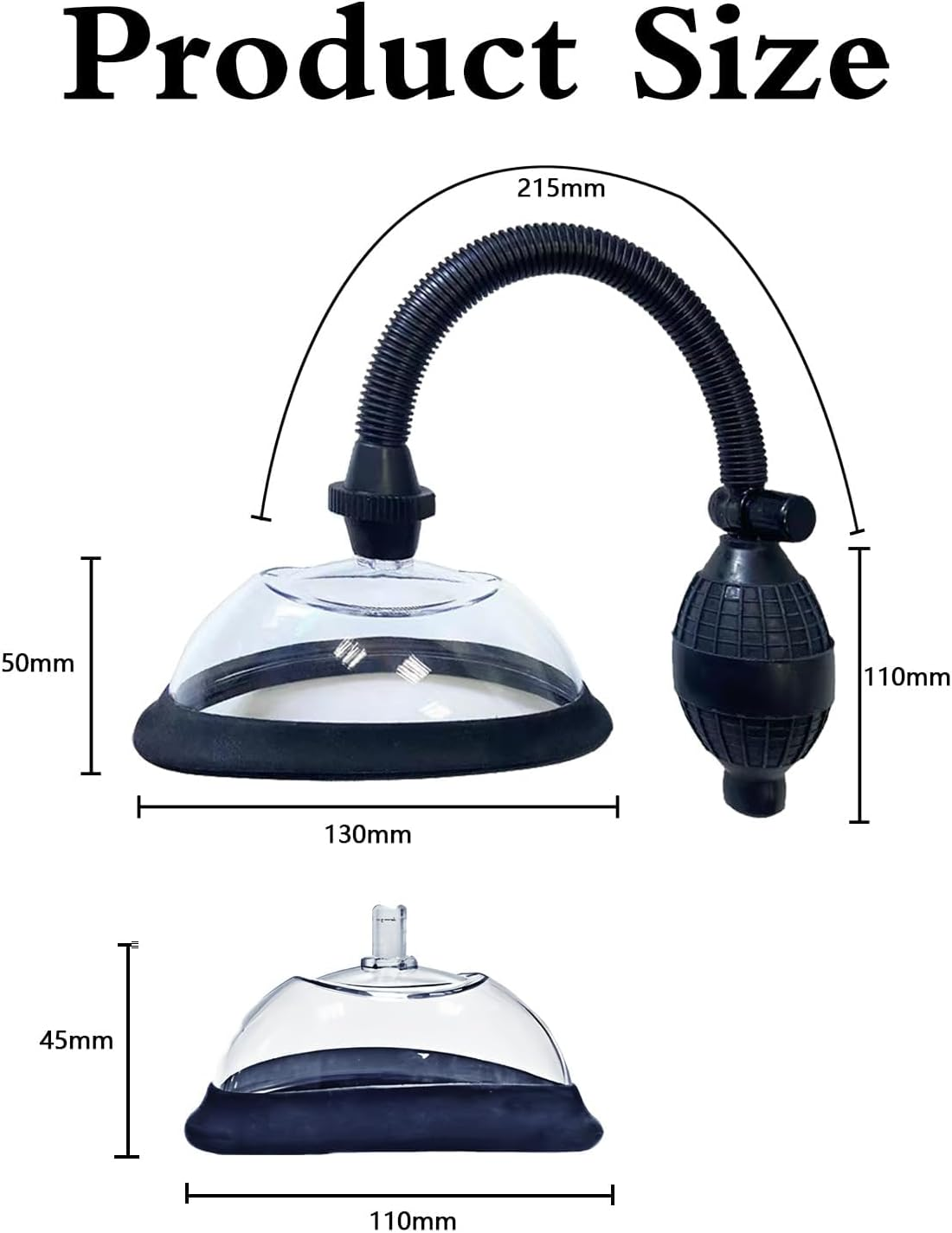 Vagina Pump Manual Vacuum Pump for Enhanced Sensitivity and Pleasure, BDSM Sex Toy for Women with Dual Suction Cups, Nipple Clitoris Stimulator, and Ergonomic Design image number 3