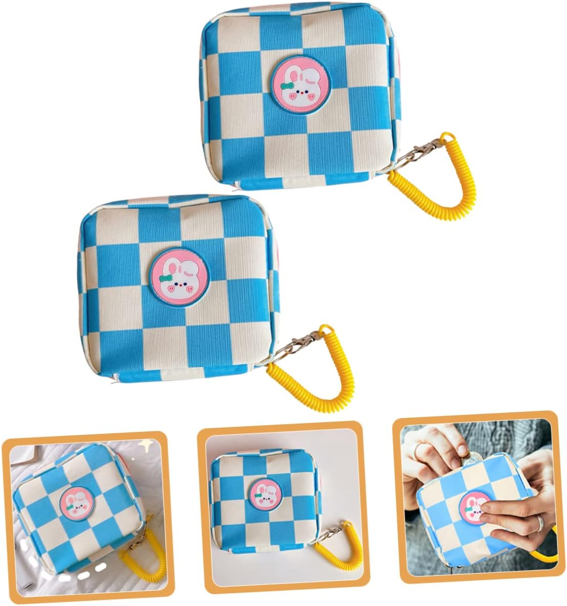 BCOATH 2Pcs Menstrual Pad Bag Practical Period Bag Sanitary Napkin Pouch Tampon Pouch for Women image number 5