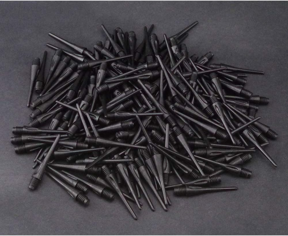Wolftop 2BA Thread Soft Tip Dart Points 150/300 Pack - Plastic Dart Tips Dart Accessories Set - Black - 150 Pack image number 3
