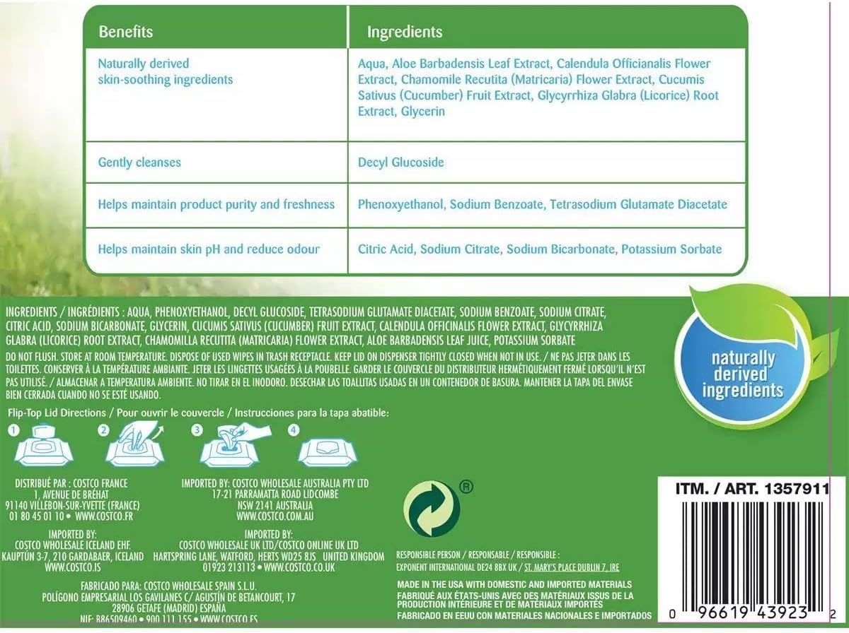 Kirkland Signature Tencel Baby Wipes - Pack of 9 X 100 Wipes image number 3