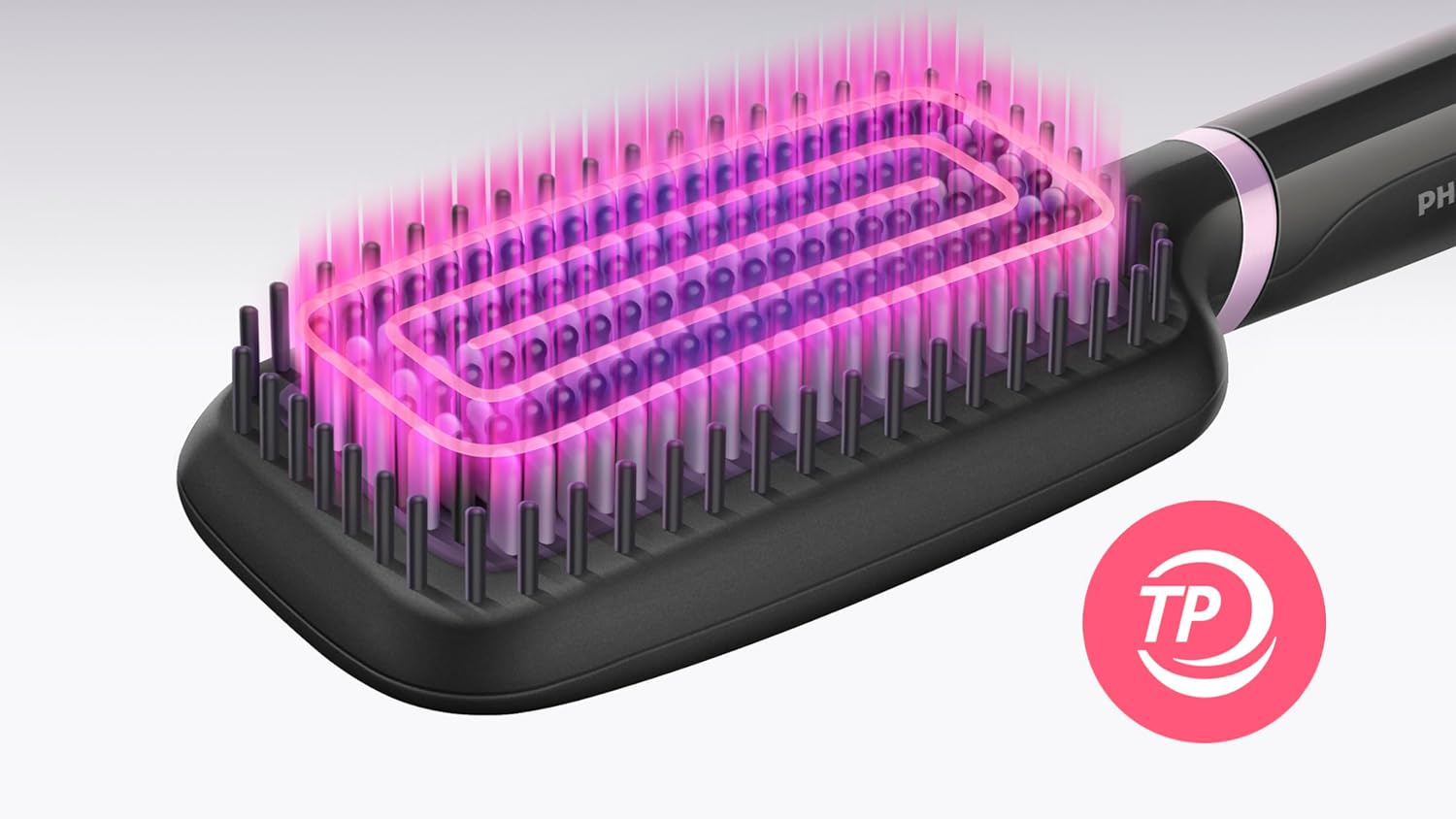 Philips Stylecare Essential Straightening Brush - Including Tourmaline Ceramic Coating for Shiny, Straight Hair (Model Bhh880/00)/Cable Length 1.8 M image number 2