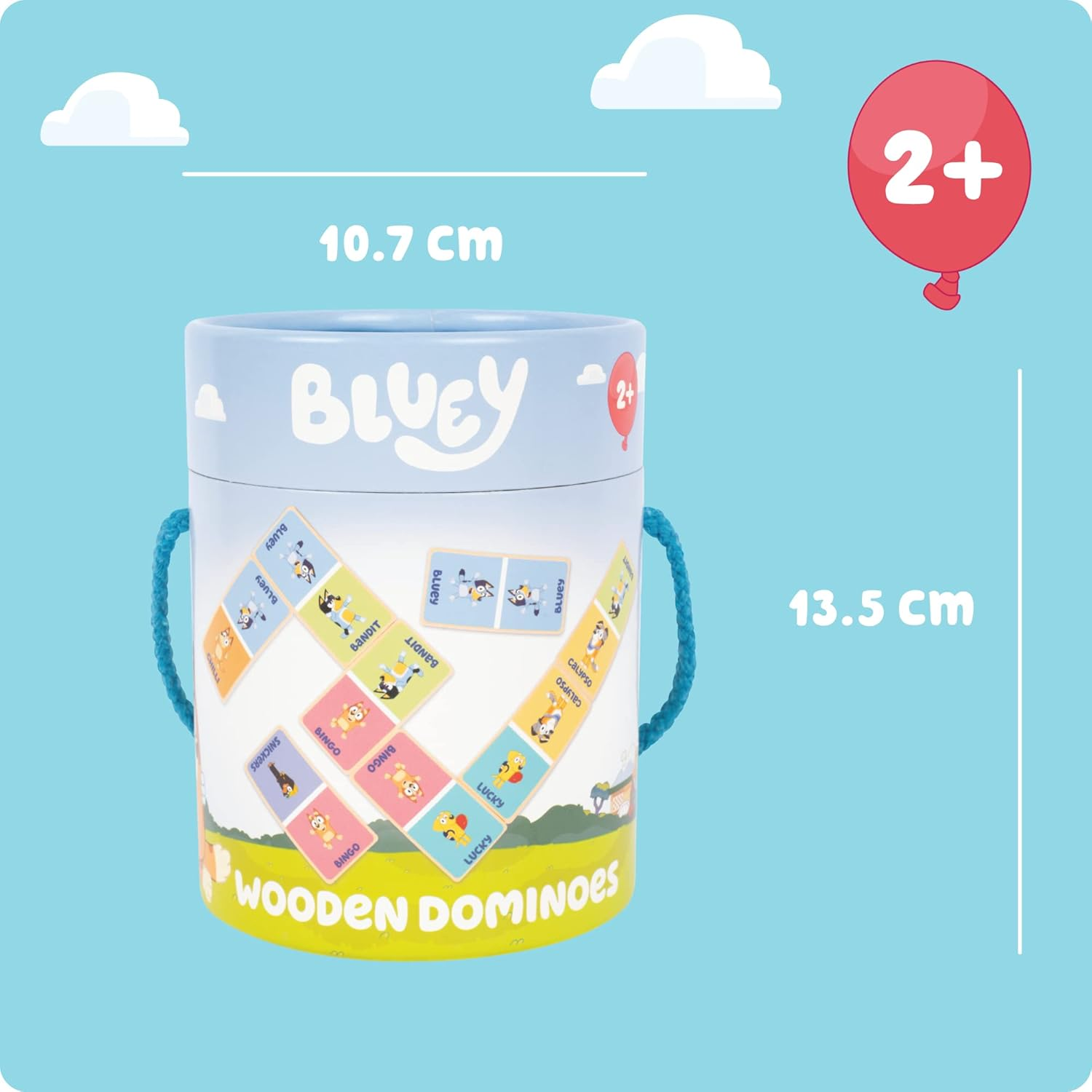 Bluey Wooden Dominoes Activity Toy 29-Piece Playset image number 2