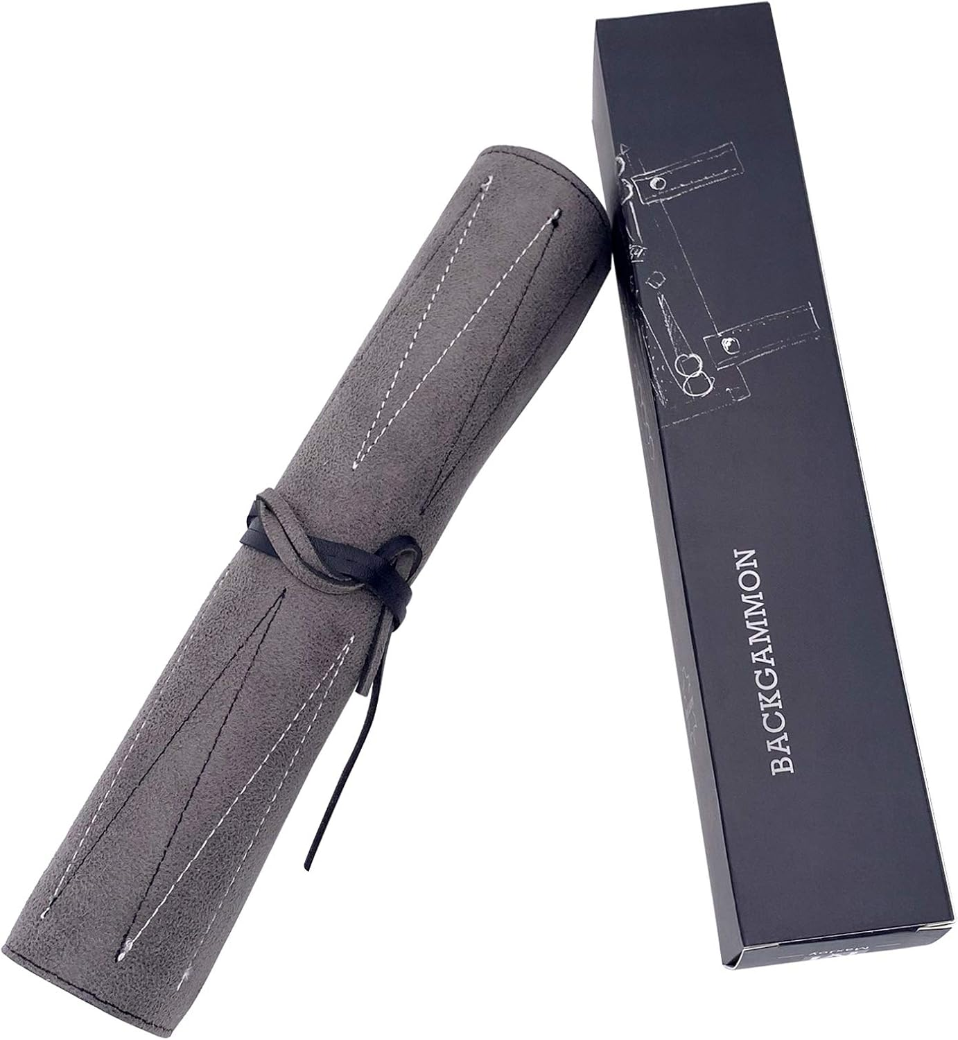 Funvalley Surperfect Backgammon Set - Premium Genuine Leather Travel Backgammon Board Game for 2 Players, Ages 8+ image number 2