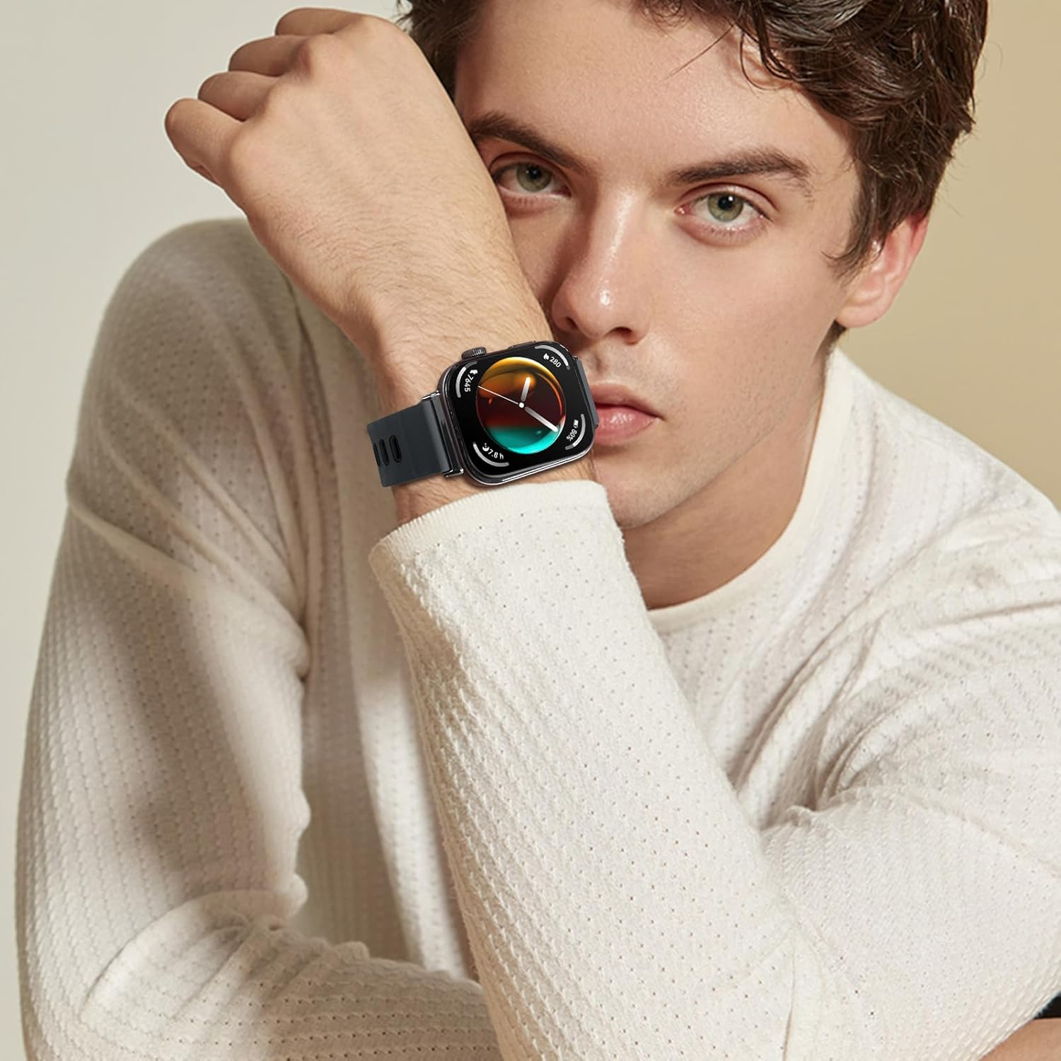 Chinbersky Silicone Marine Strap Compatible with Huawei Watch Fit 3/Fit4/Fit4 Pro Bracelet Men Women Durable Good Fit Waterproof Soft Sport Replacement Wristbands for Huawei Fit 3/4/4 Pro Bracelet - Black White image number 5