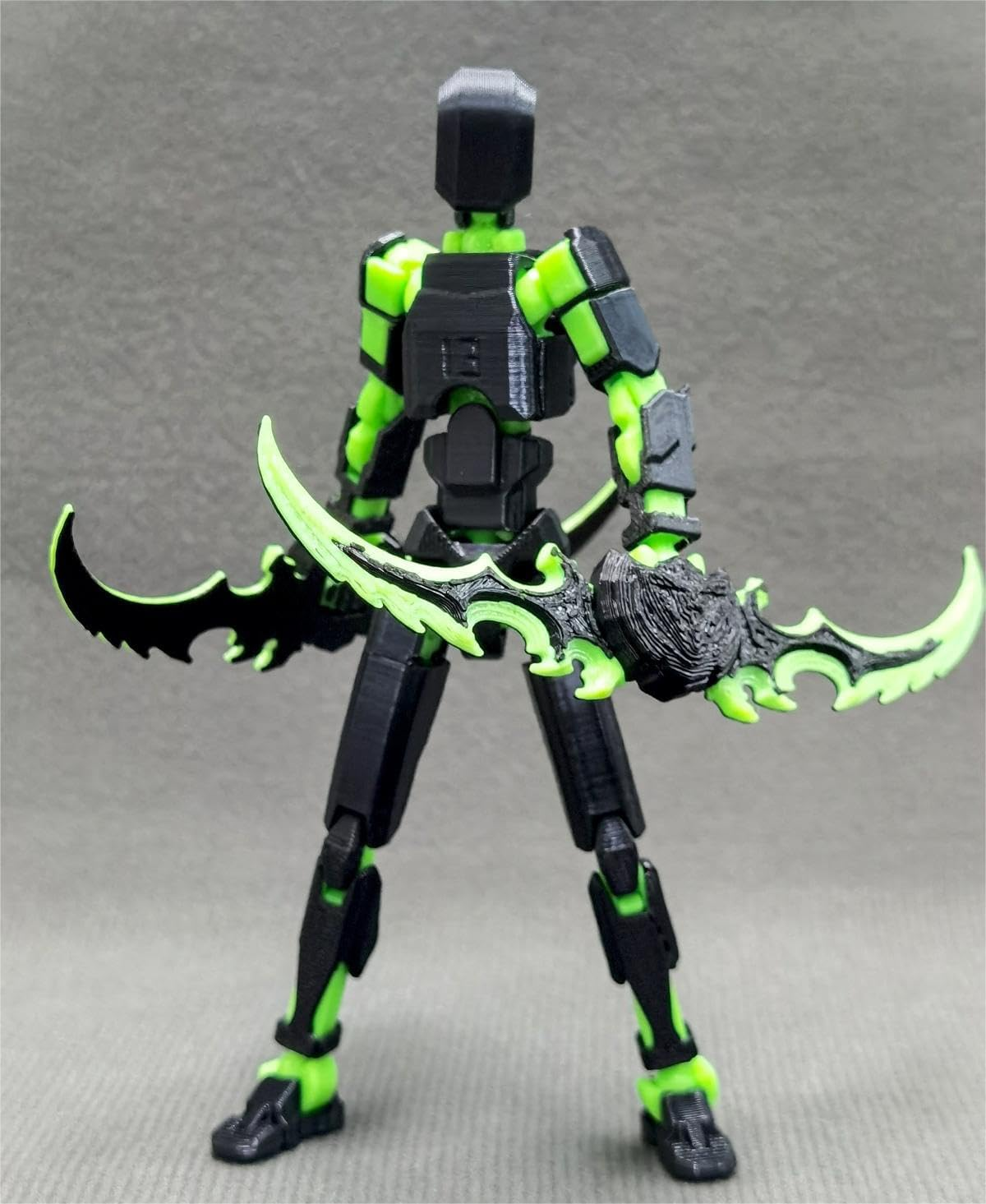 T13 (Assembly Completed) 3D Printed Action Figure,Dummy 13 Robot Action Figure, T13 Collectible Action Figure Articulated, for Collectors Desktop Decorations, Mu&ntilde;eco De Acci&oacute;n (Black Green) image number 1