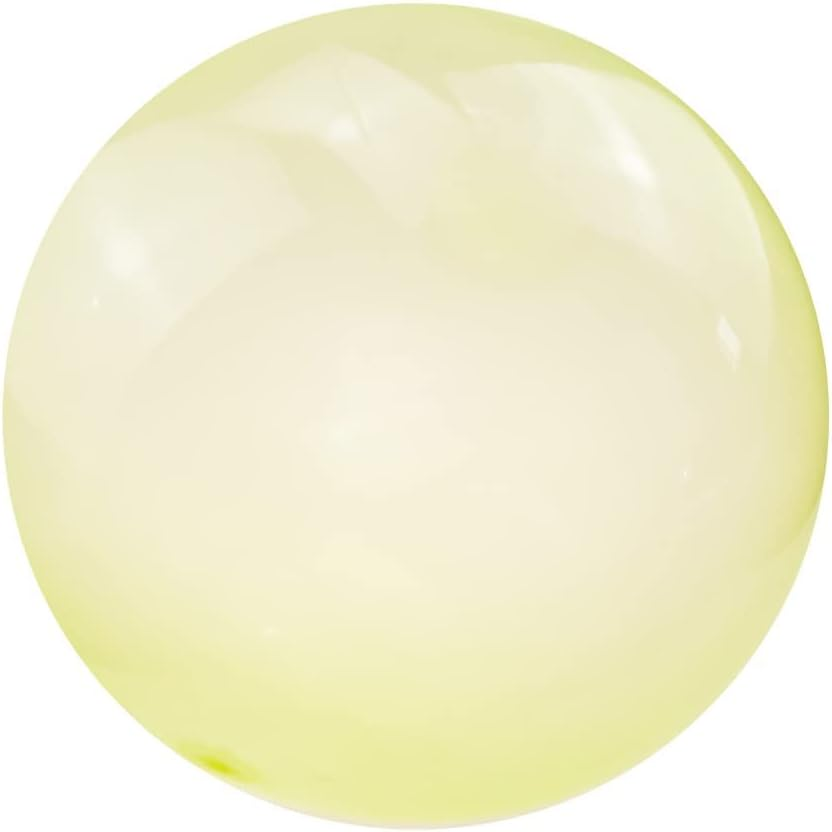47'' Water Filled Bubble Ball Transparent Bubble Balloon Inflatable Funny Toy Ball Inflatable Balls for Outdoor Indoor Play (Yellow)