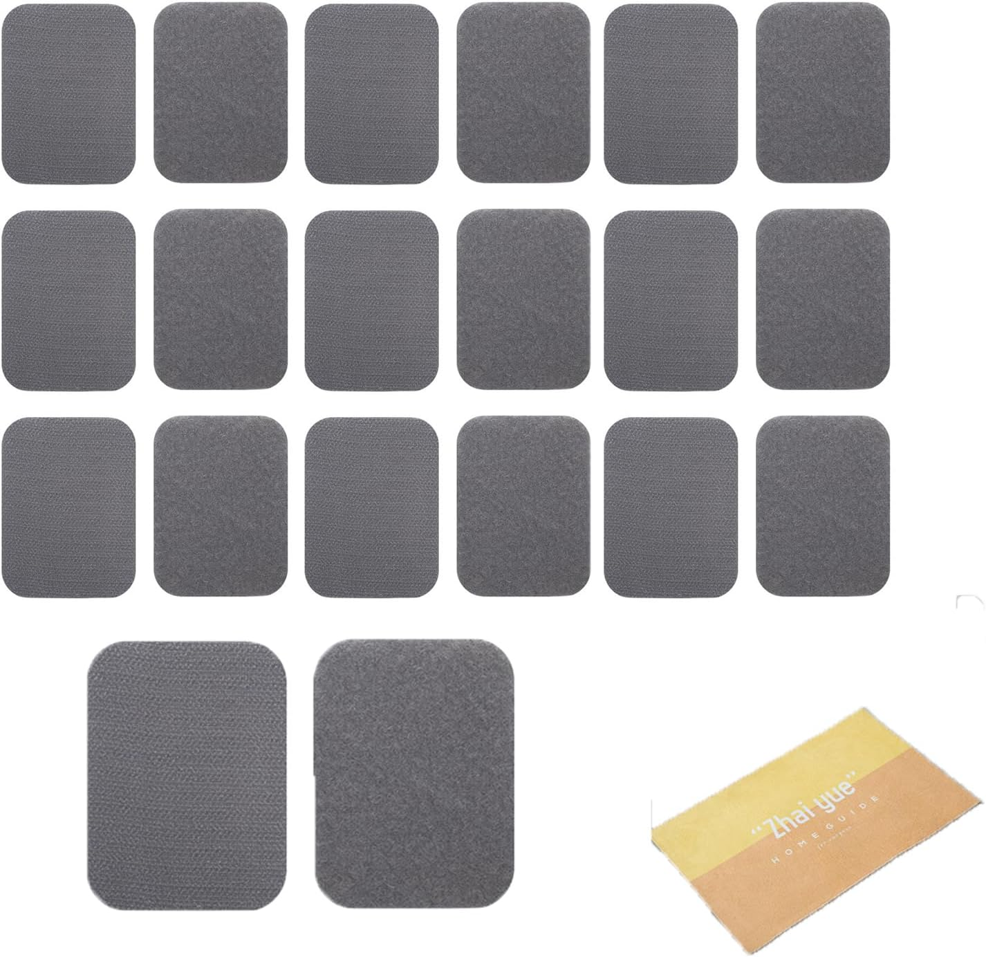 Roczential 10-Pack Rug Gripper Tape Double Sided Anti-Slip Carpet Tape Washable Reusable Rug Pad for Hardwood & Tile Floors Secure Floor Mats & Carpets Home D&eacute;cor Essential (Gray)