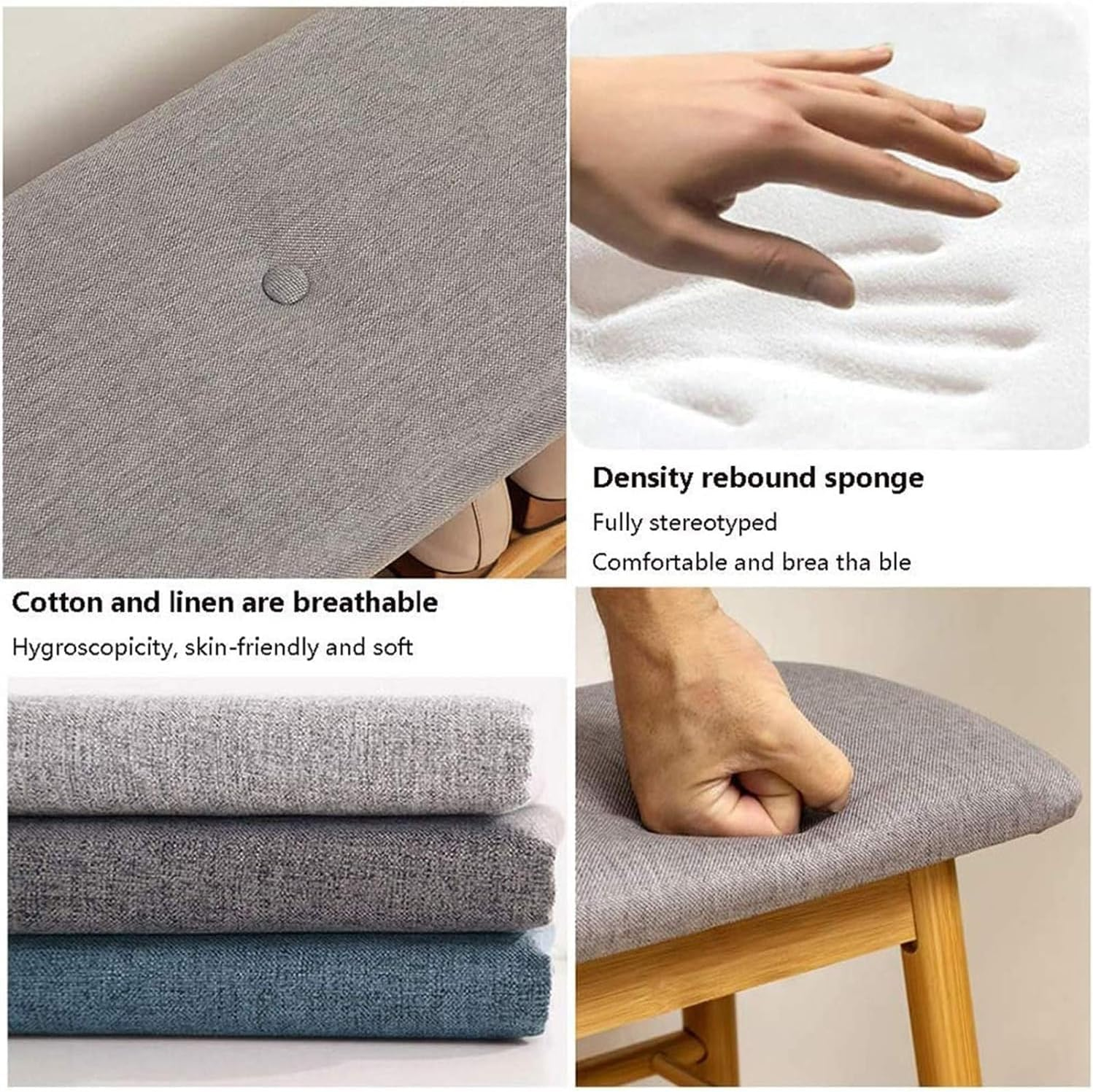 Bamboo Shoes Bench Seat Shoe Rack 2 Tier Storage Stool Rack with Hidden Storage Compartment for Entryway Hallway Bedroom Living Room Shoes Shop (70 * 27 * 44Cm) image number 3