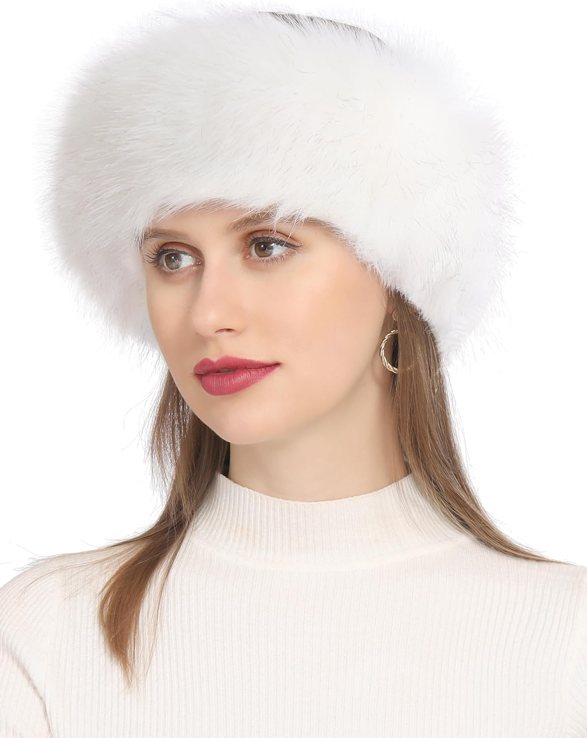Faux Fur Headband Winter Headband Earwarmer Earmuff for Women image number 3