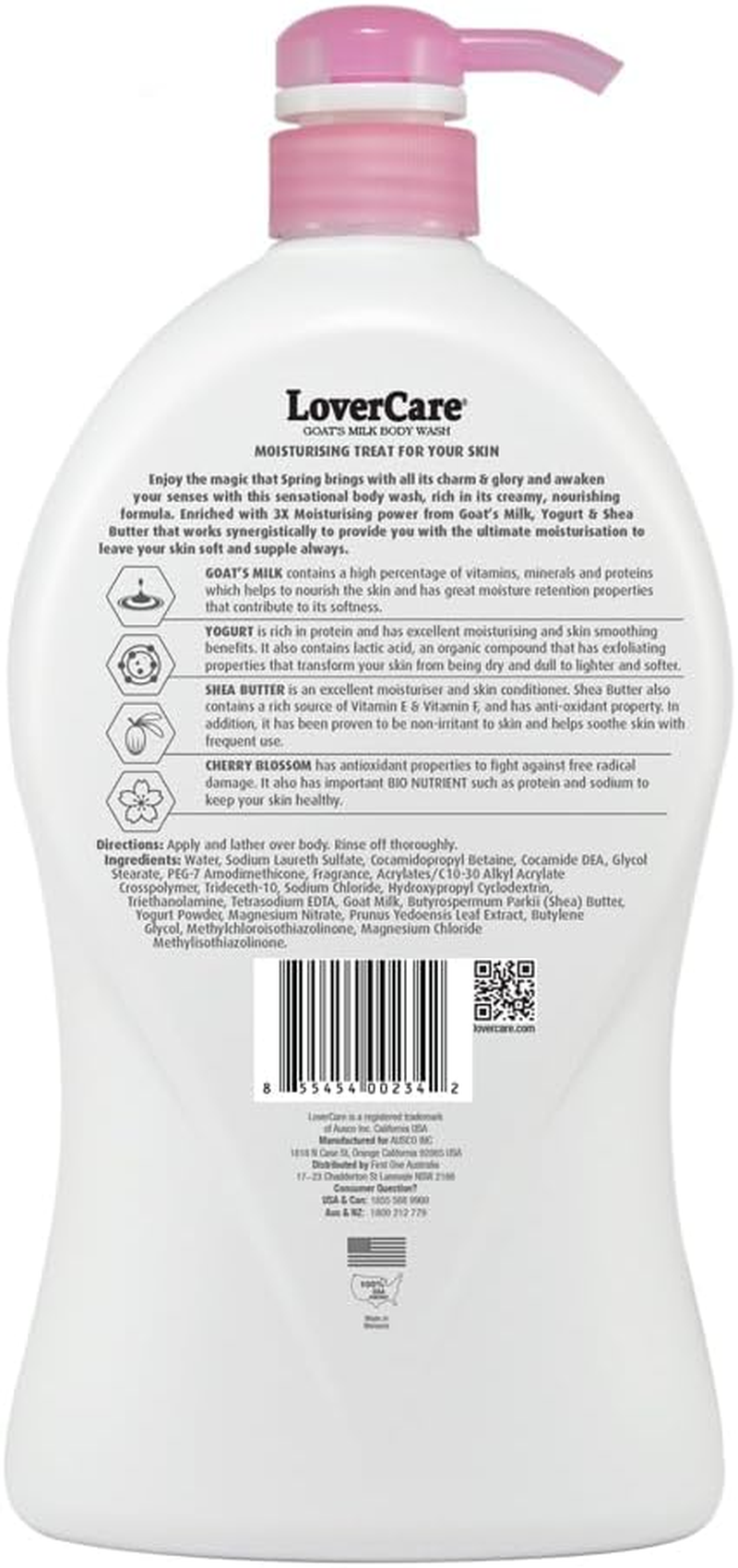 Pack of 2-Lovercare Goat'S Milk Body Wash 1200Ml CHERRY BLOSSOM image number 3