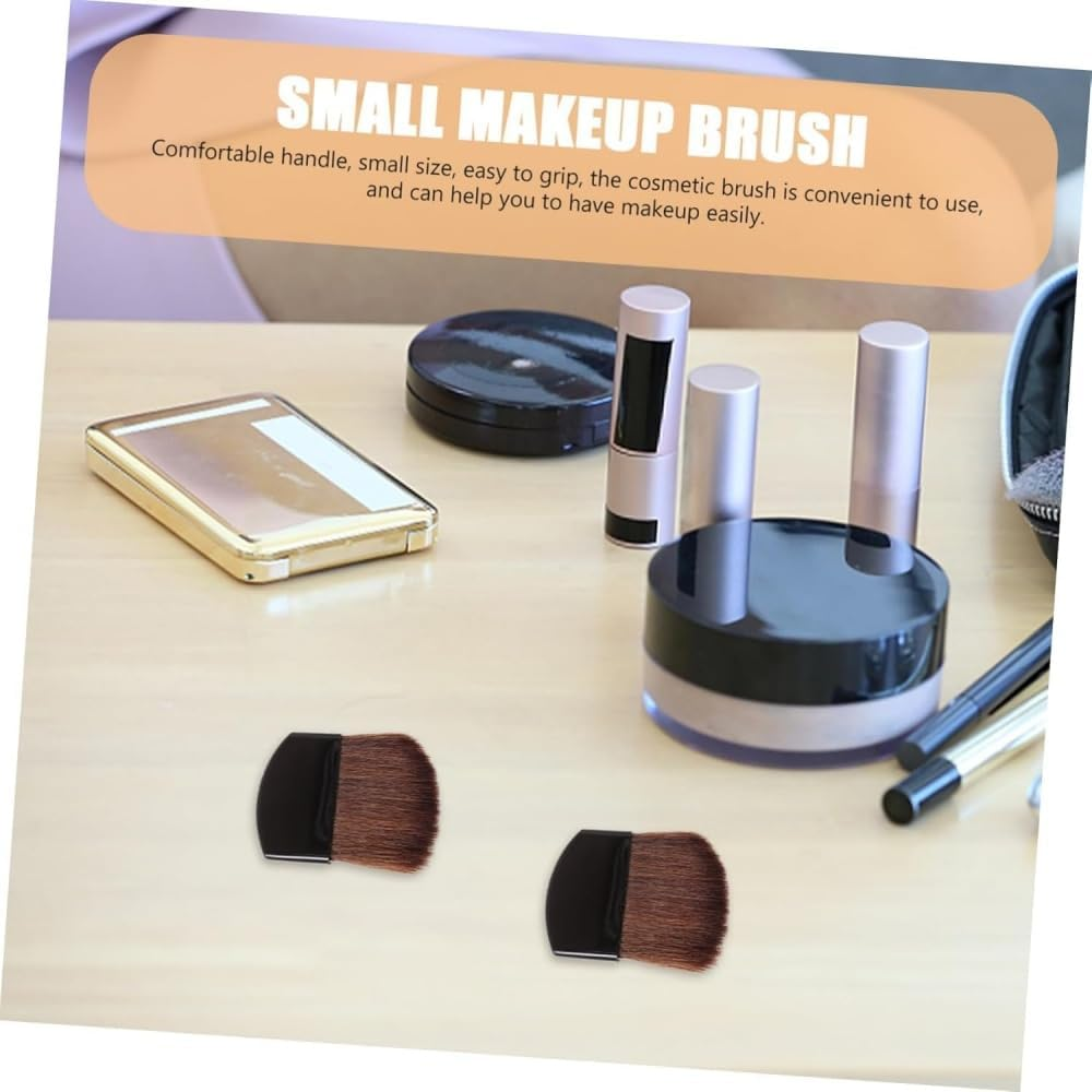 Mini Powder Blush Brush, 2Pcs Small Makeup Brush Facial Makeup Brush, Blush Brushes, Makeup Brushes and Tools image number 6