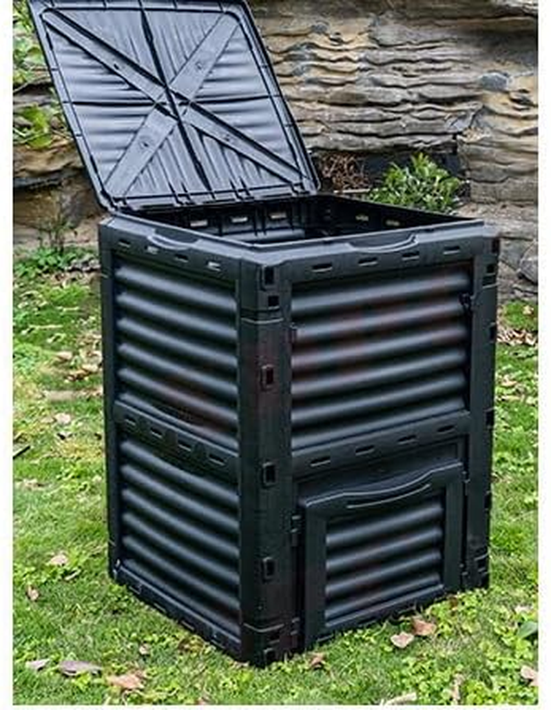 300L Home Garden Fertilizer Composter Bucket Bin Nutrition Outdoor Kitchen Compost Waste