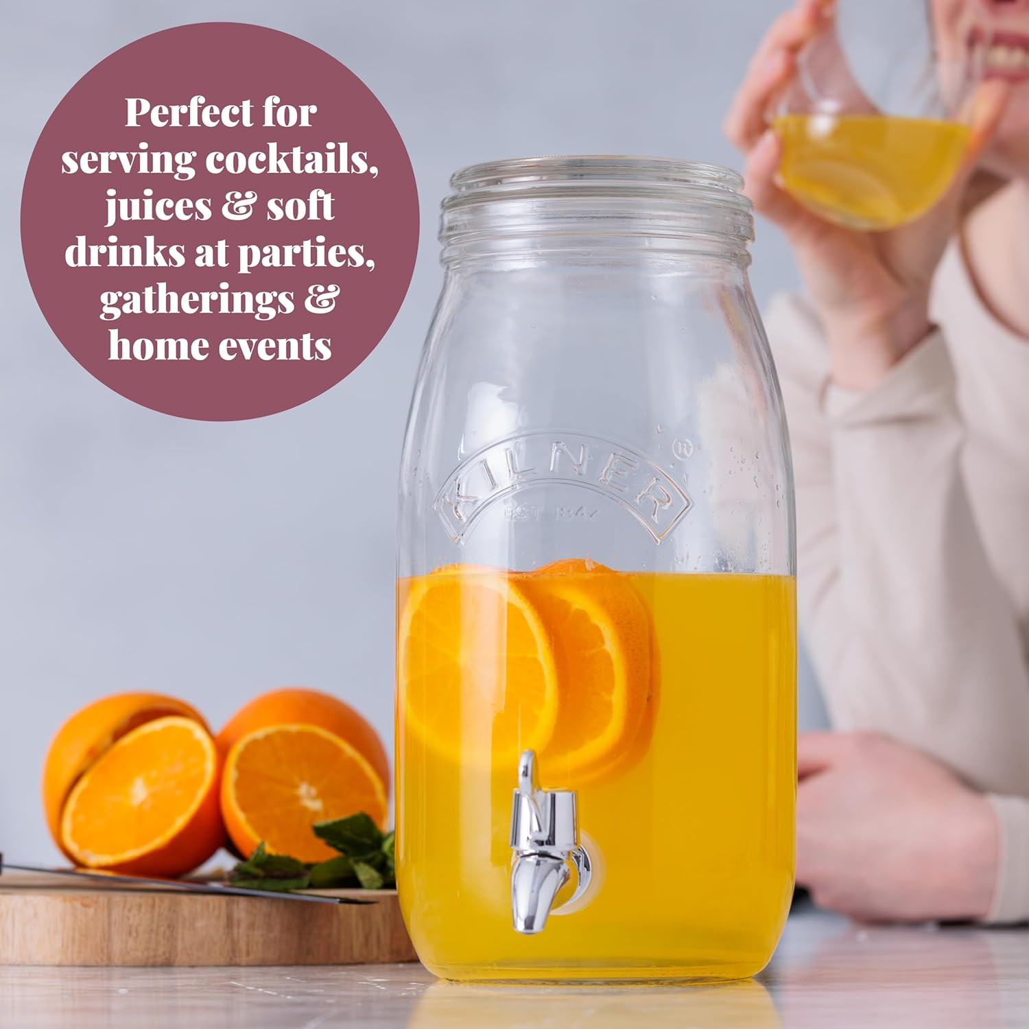 Kilner 25.008 Drinks Dispenser, 3 Litre Capacity image number 3