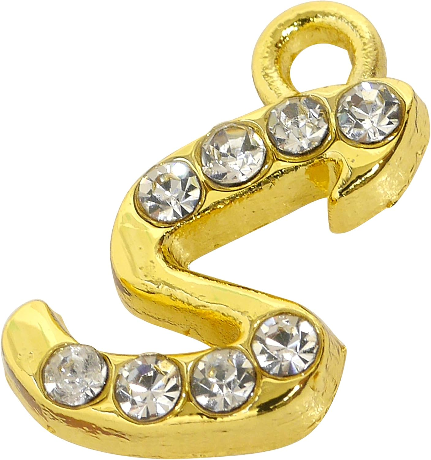 Sofia Co., Ltd. B-42-G Accessory Parts, Alphabet, Rhinestone, with Can, 0.6 Inches (15 Mm), Gold, S, 1 Piece image number 1