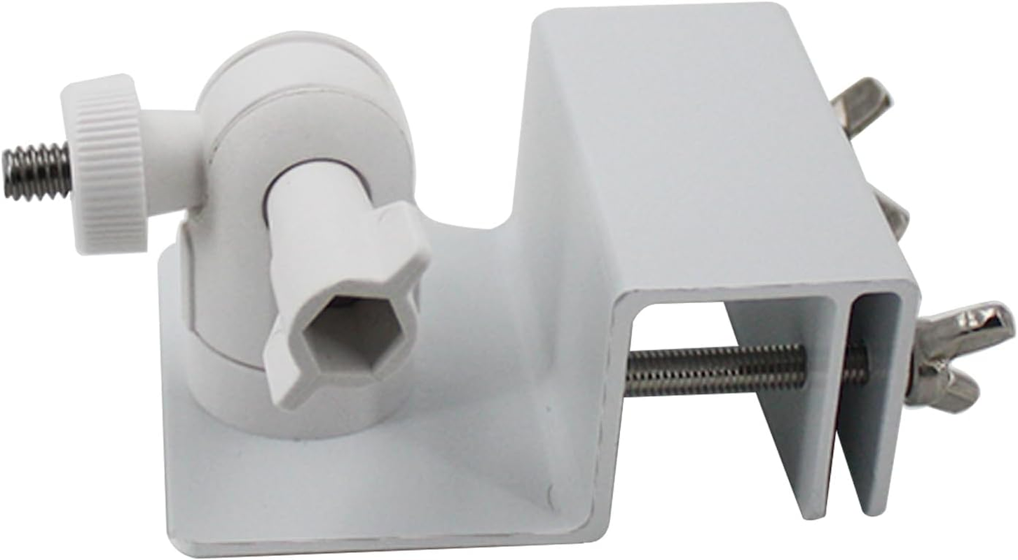 Veldtek No-Drill Gutter Mount for Camera/Solar Panel, Weatherproof Aluminum Alloy Bracket Adjustable 1/4" Screw Compatible with Arlo, Blink, Ring, Wyze, Nest, Reolink (White) - Black image number 4