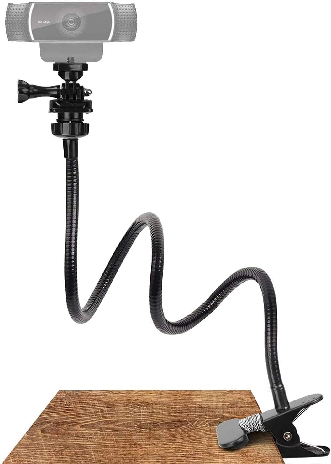 Bytebliss 25 Inch Webcam Stand - Flexible Desk Mount Clamp Gooseneck Stand Compatible with Logitech Webcam C930E,C930,C920, C922X,C922, Brio 4K, C925E,C615