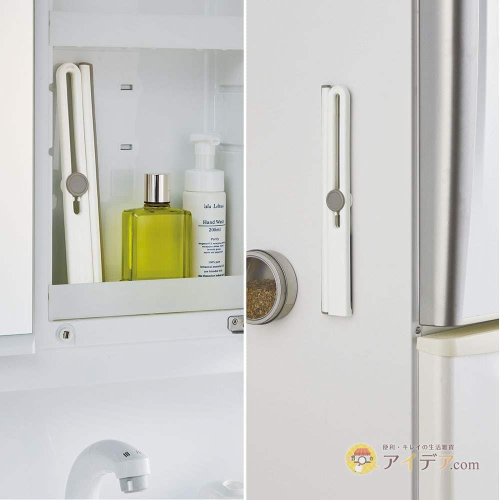 コジット COGIT Magnetic Drainage Wiper Wiper Drainer Wiper Squeegee Cleaning Tool Bathroom Window Kitchen Window Compact White image number 1