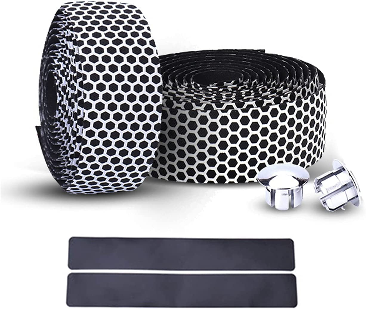 PLATT Handlebar Tape Road Bike Bicycle Bar Tape Superior Breathable Hexagon Non-Slip Bike Handlebar Tape Bike with Bar End Plugs image number 4