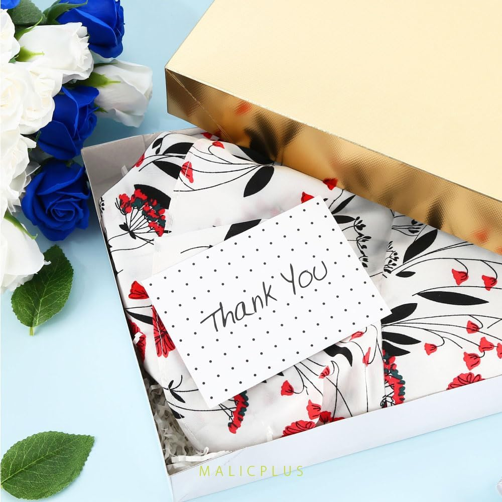 MALICPLUS 12 Gift Boxes with Lids 36.8X24X5 CM, Shirt Boxes, Boxes for Clothes, Gold Gift Boxes, Shirt Gift Boxes (Grain Texture) image number 4