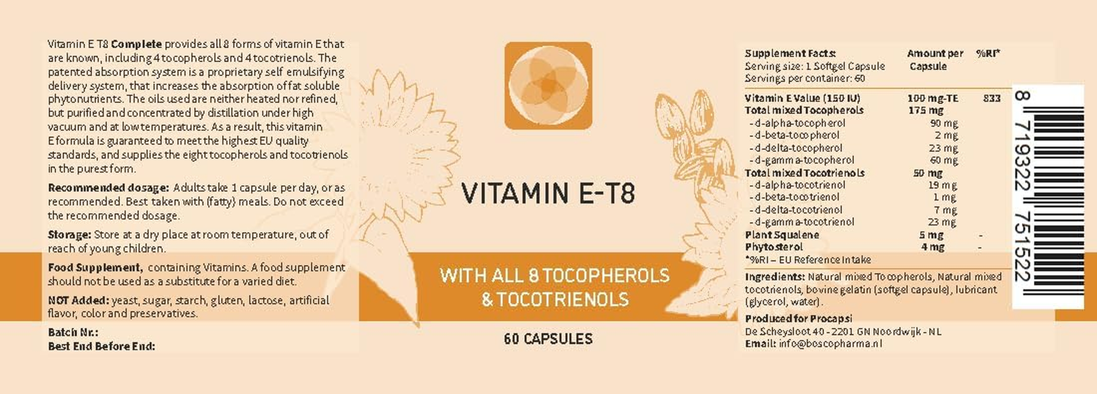 Kala Health Unique Formula with All 8 Tocopherols and Tocotrienols Vitamin E &ndash; Contains No Pah&rsquo;S, Heavy Metals, Contaminants or Preservatives - Certified Sustainable - Hair, Scars and Skin (60) image number 4