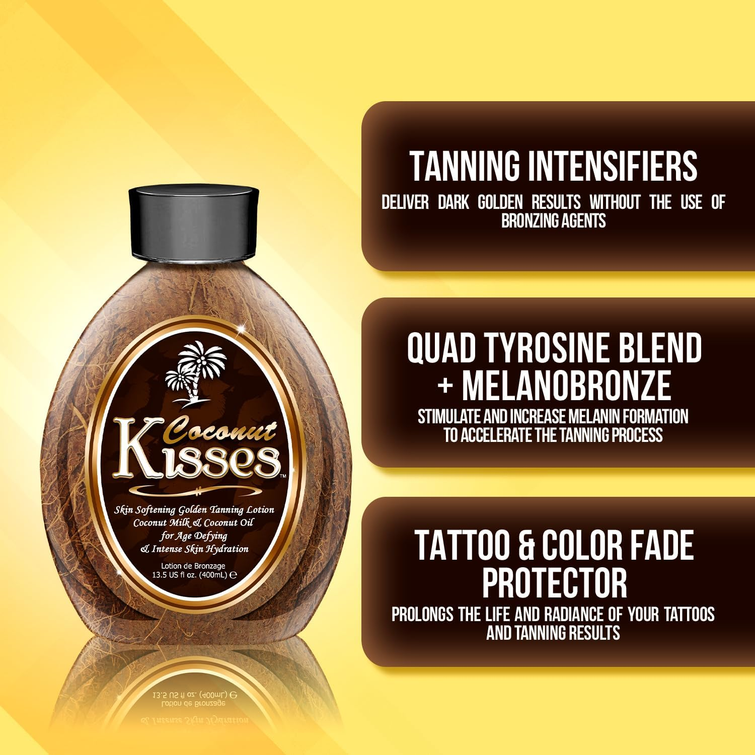 (400Ml) - Ed Hardy Coconut Kisses Golden Tanning Lotion, 400Ml image number 1