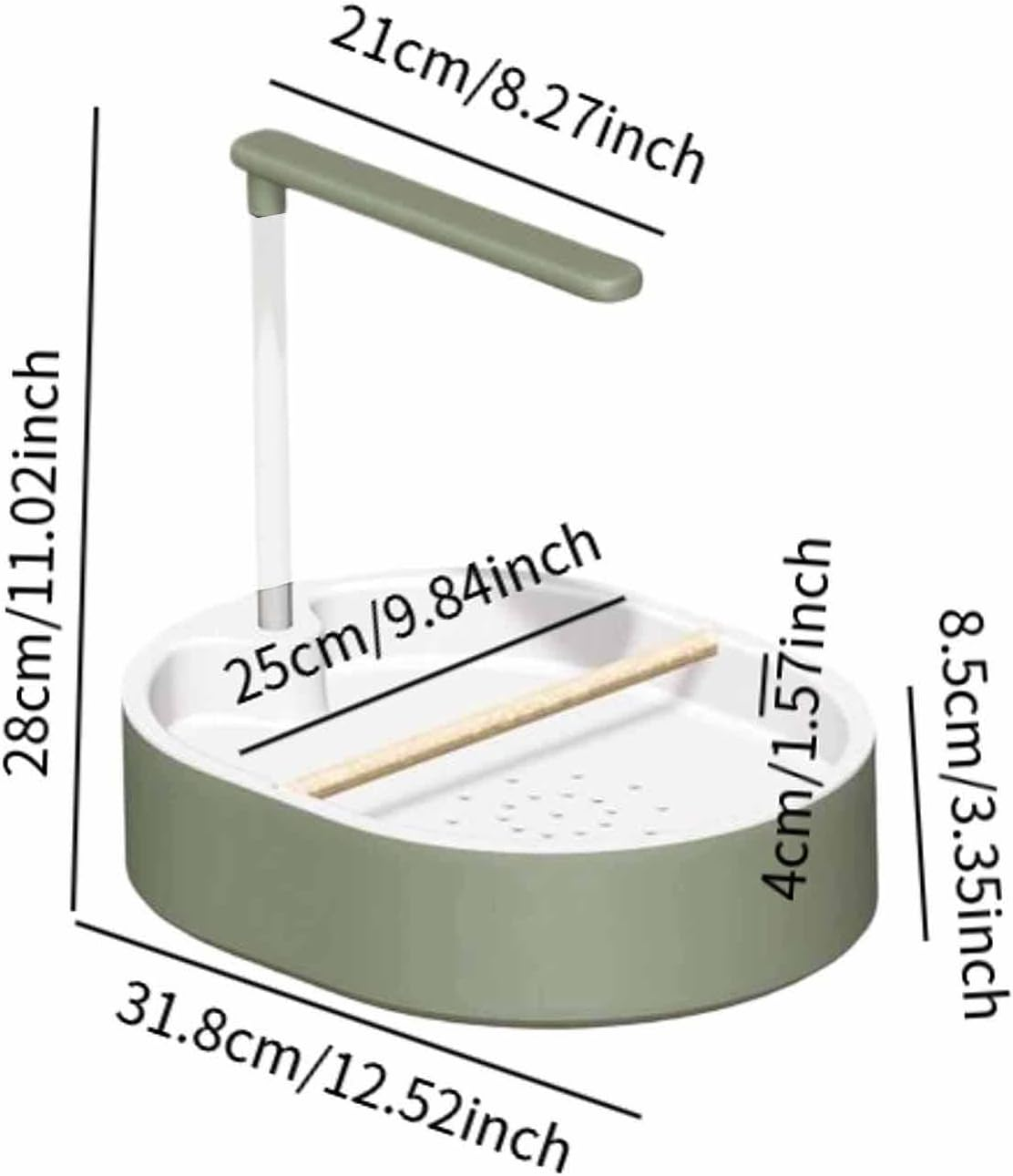 Generic Parrot Shower Automatic Bird Bathtub Indoor USB Cage Accessories Compact with Parrot Perch Bathing for Parakeet Medium Birds