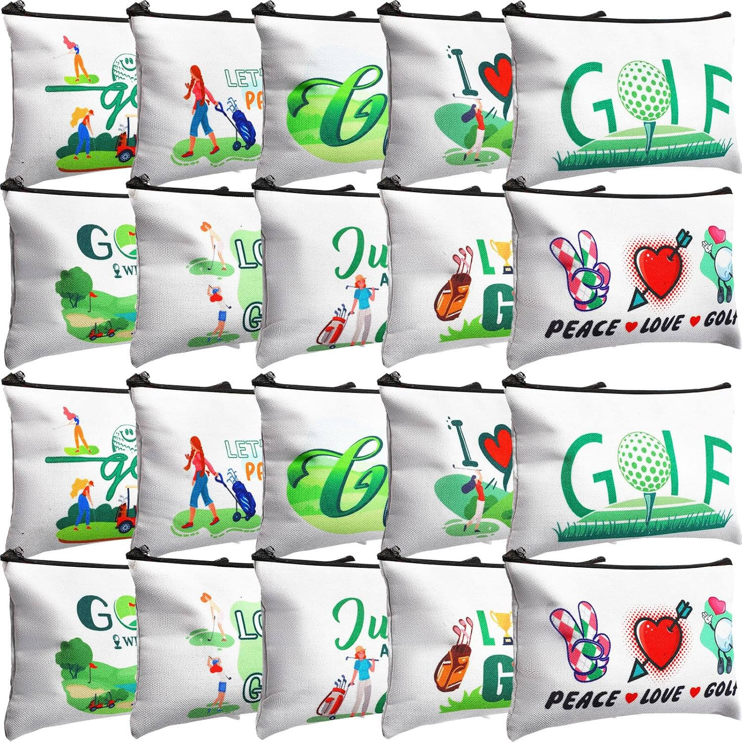 Eccliy 20 Pcs Sport Makeup Bag Sport Cosmetic Bag Canvas Gifts Softball Volleyball Football Baseball Accessories for Girls Toiletry Pouch with Zipper for Women Team Party Favors, 8 X 5 Inch, - 8 X 5 Inch, Soccer,Pink