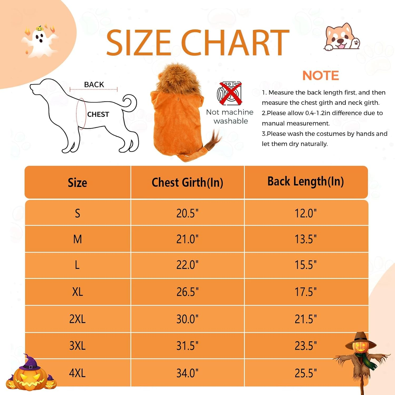 NACOCO Dog Halloween Lion Costume - Large Pet Clothes Cosplay Outfit Dog Lion Mane Apparel Party Hoodies Warm with Leash Hole for Small Medium to Large Sized Dogs (Xx-Large) image number 2