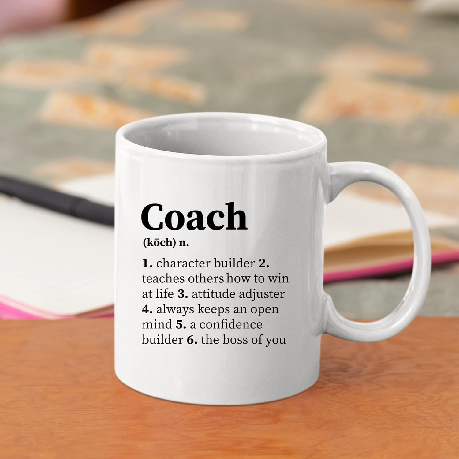 Coach Noun Definition Mug Character Builder Coach Gifts for Team Manager Office Boss Appreciation Inspirational Novelty Drinkware Ceramic Coffee Mug 11 Oz image number 6
