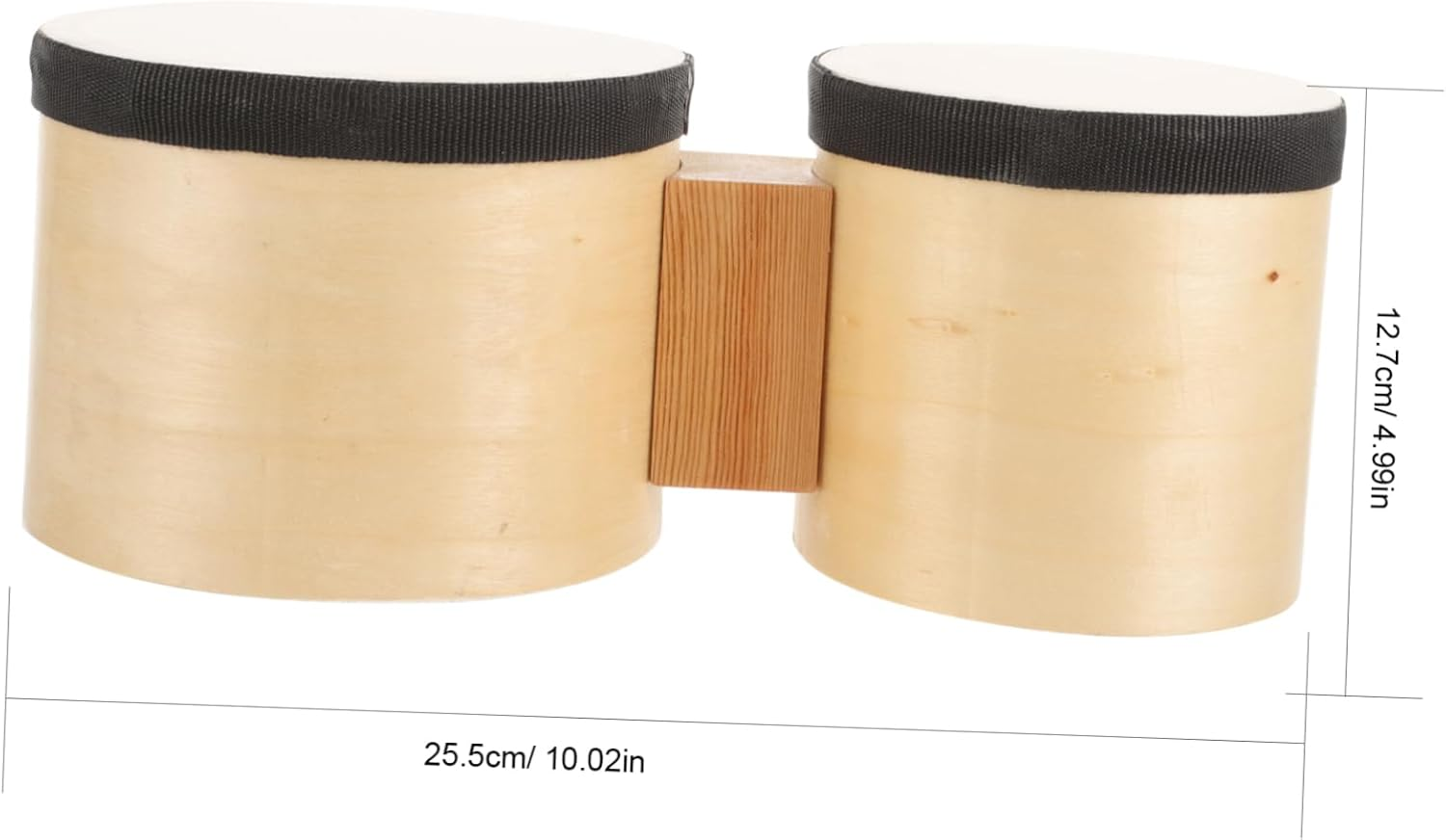 Generic Bongos Drum Set for Beginners 4-Inch and 5-Inch Handcrafted Percussion Instruments Music Toys for Adults Tuning Wrench image number 6