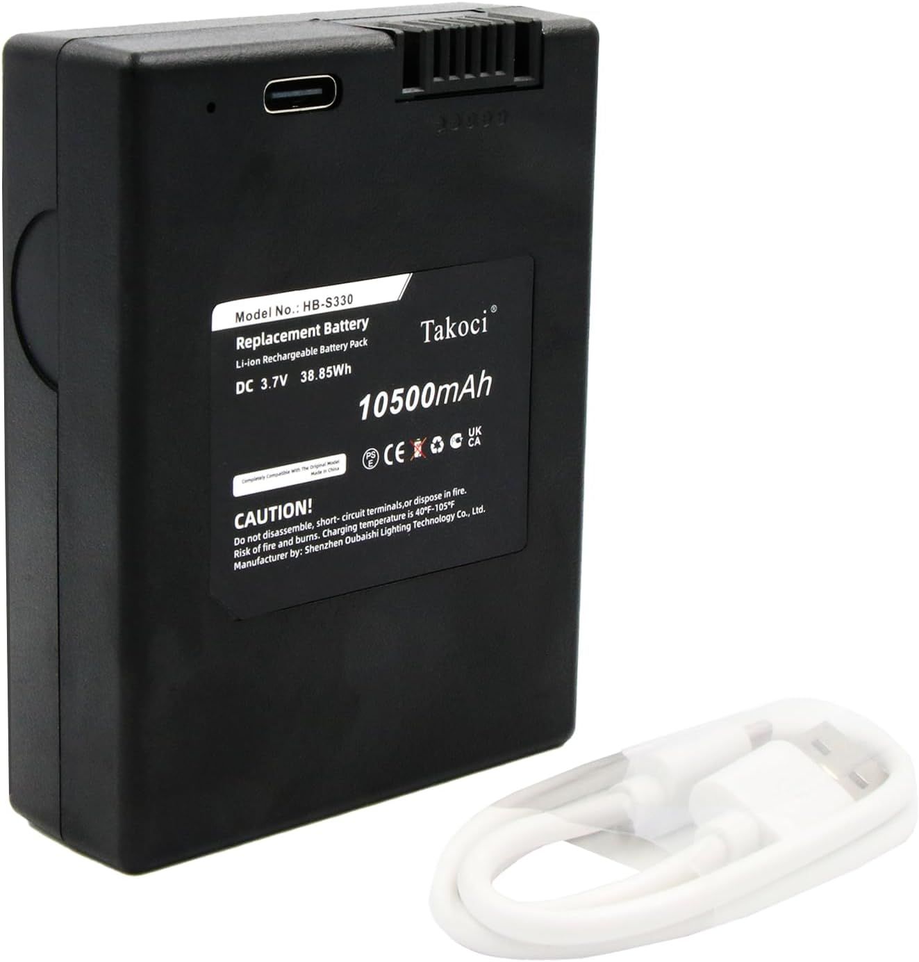 TAKOCI S330 Battery Replacement Compatible with Eu/Fy S330 S230 E330 S220 3-In-1 10500Mah Security Video Smart Lock and Drop 3.7V Type-C Fast Charging image number 4