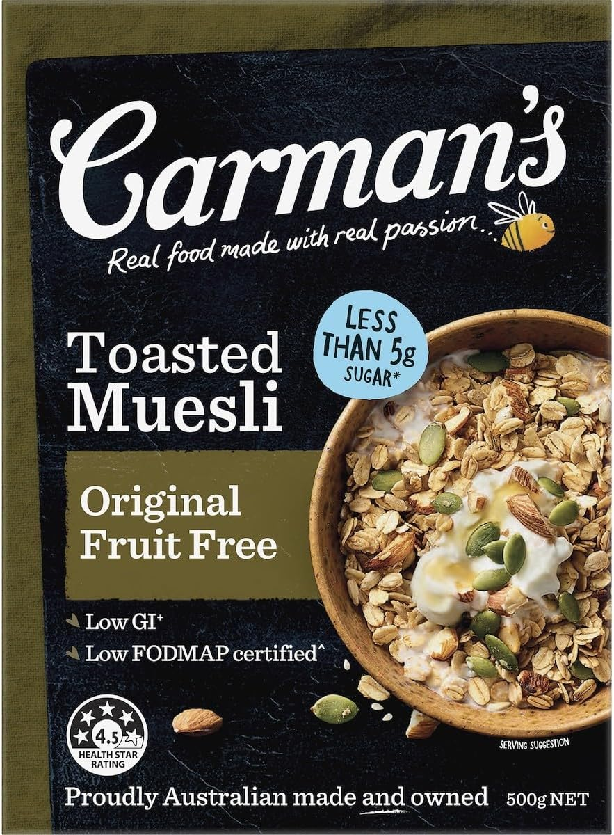 Carman'S Muesli Toasted Original Fruit Free 500G image number 3