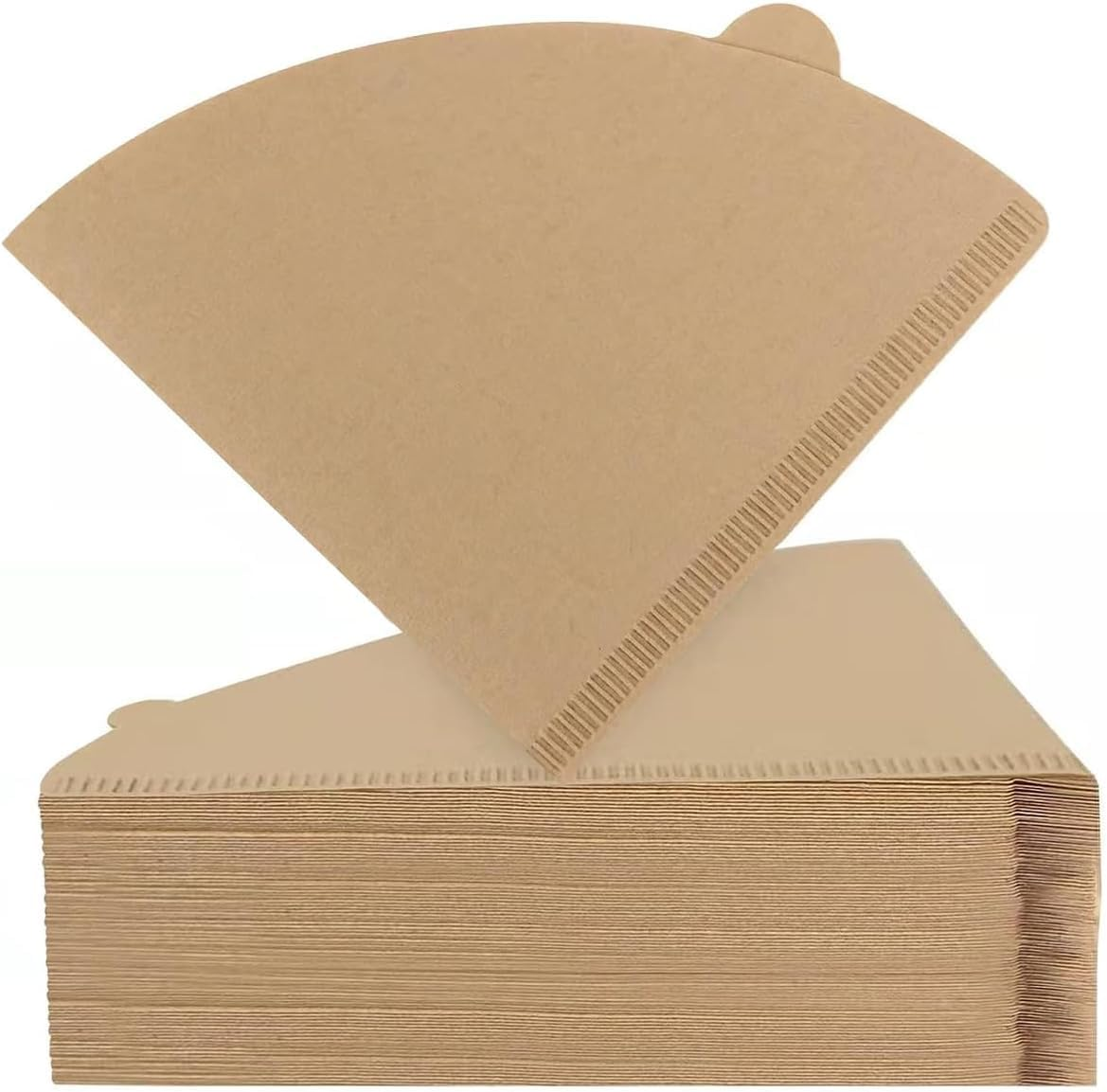 Natural Coffee Filters Paper-200 Count, Size 02 Unbleached Cone Coffee Filters, Disposable Natural Paper Filters 2-4 Cup, 02 Cone for Pour over and Drip Coffee Maker image number 5