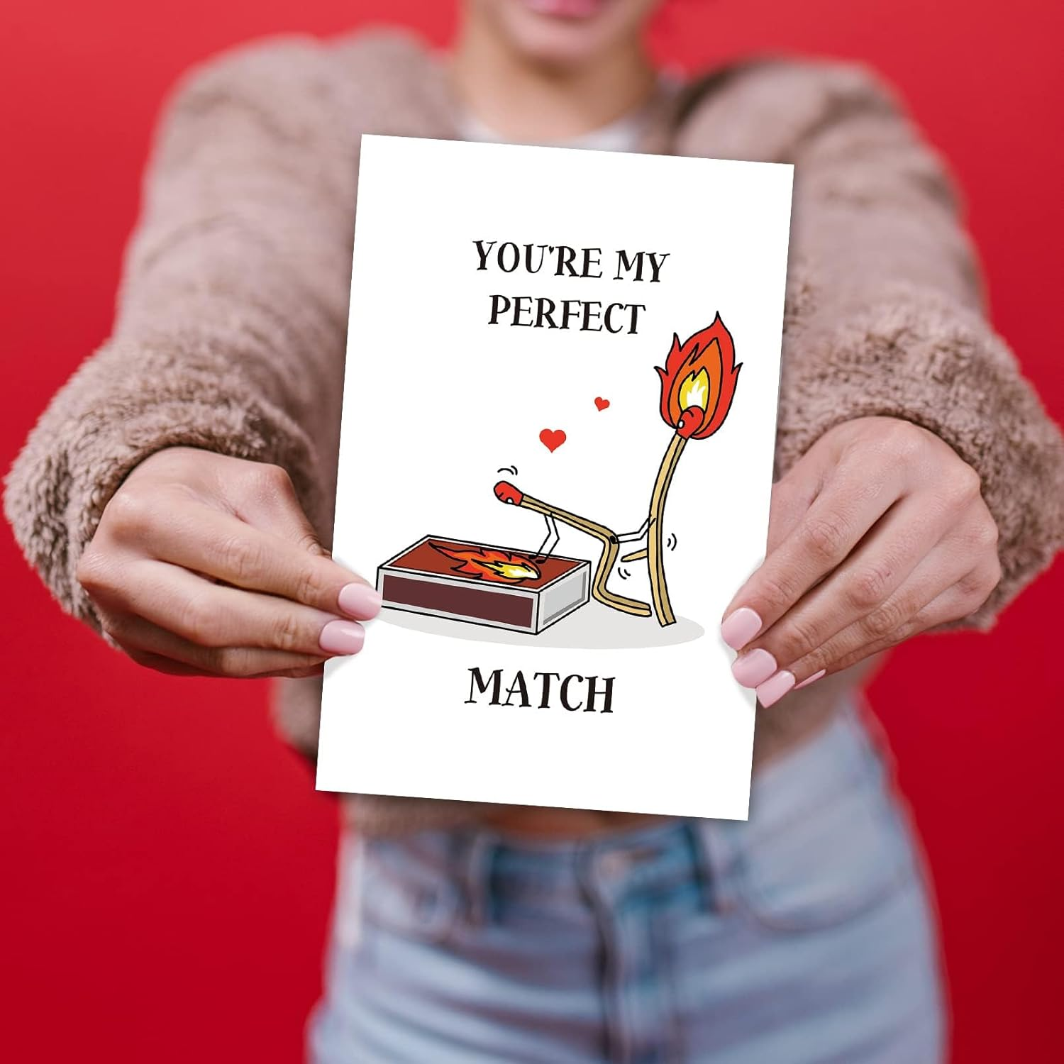 Funny Birthday Card for Girlfriend Wife, Internet Love Valentine&rsquo;S Day Card, Valentines Day Her Women, You Are My Perfect Match, for Husband Wife Boyfriend Girlfriend Mum & Best Friends image number 3