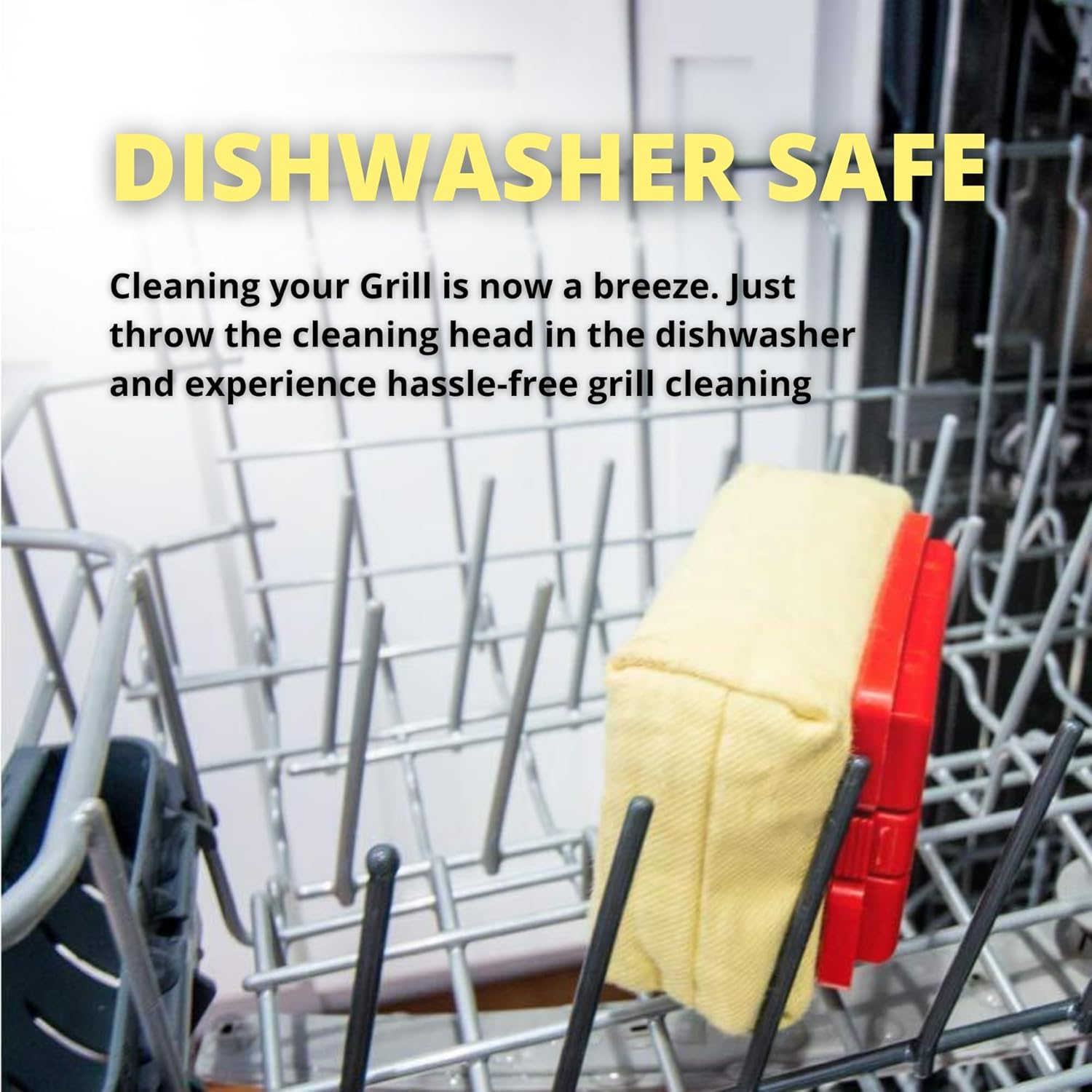 Grill Rescue BBQ Replaceable Scraper Cleaning Head, Bristle Free - Durable and Unique Scraper Tools for Cast Iron or Stainless-Steel Grates, Barbecue Cleaner (Replaceable Cleaning Head) image number 4