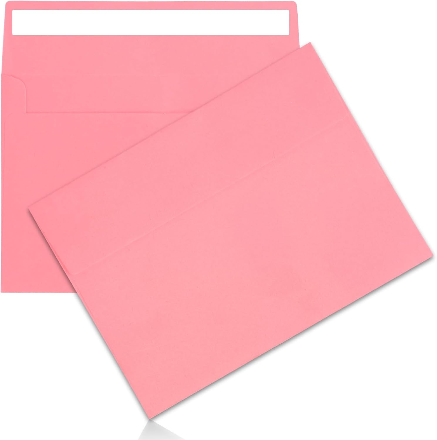 50Packs A7 Pink Envelopes 5X 7 Inch Card Envelopes,Self Seal for Weddings, Greeting Cards，Mailing， Invitations, Photos, Postcards