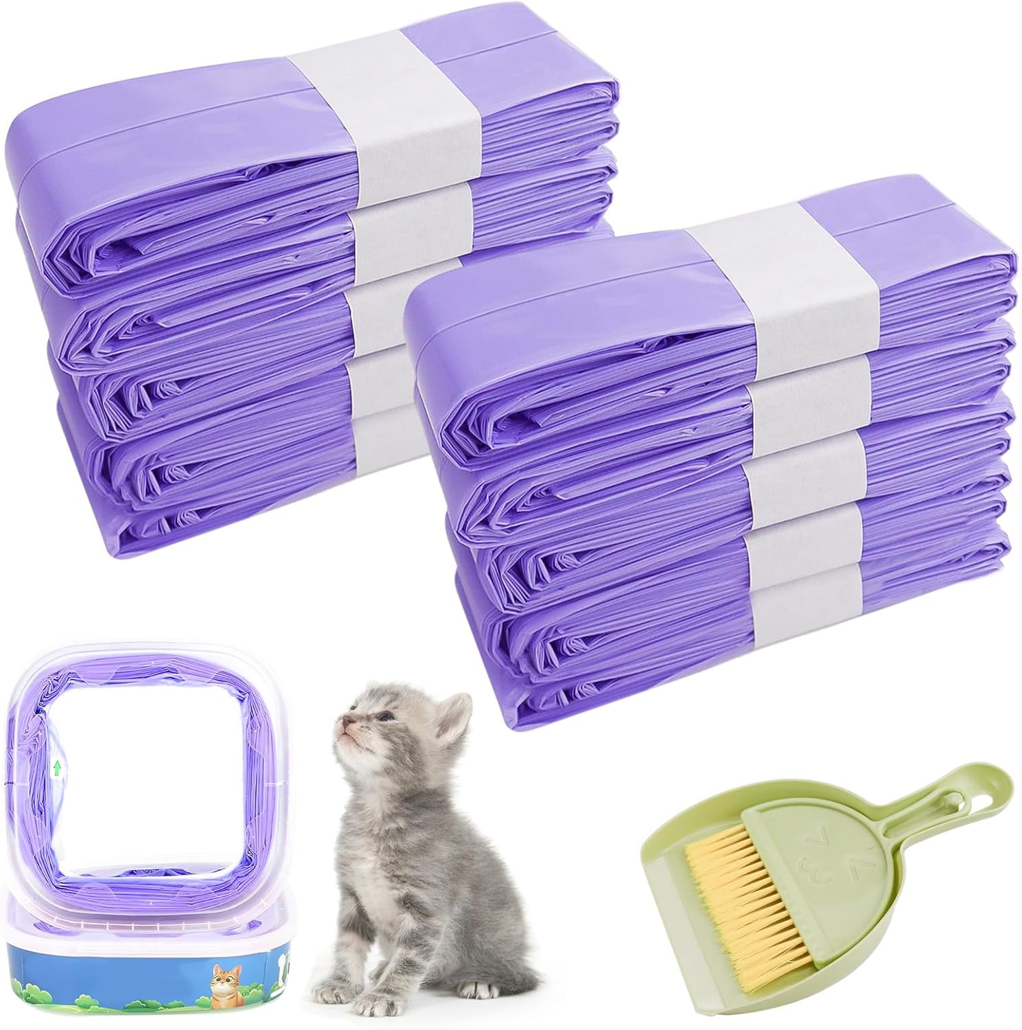 10 Refill Bags for Cat Litter, Cat Litter Tray Bags, Litter Box Bags for Pets, Compatible with Genie Litter Refill Container image number 6