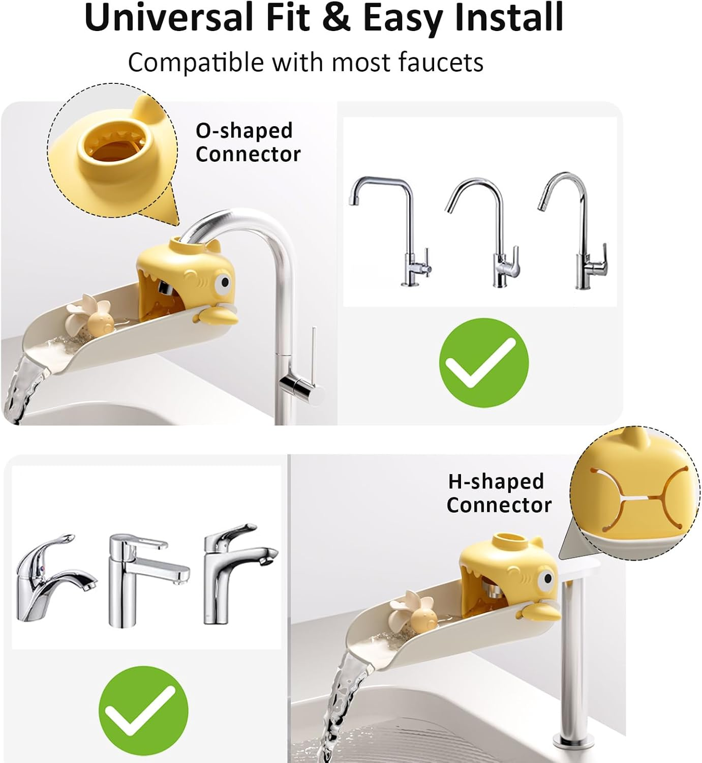 Faucet Extender for Toddlers - 1 Pack Universal Sink Handle Extender, Helps Children Reach Faucet Easily, Prevents Splashing, Ideal for Bathroom & Kitchen Use image number 2
