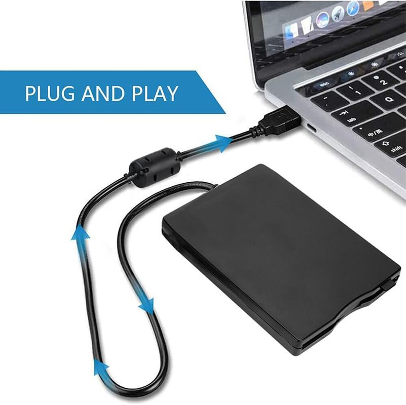 AIMALL 3.5" External USB Floppy Disk Drive 1.44MB - Portable FDD for Laptops, Pcs - Compatible with Windows & Mac OS - High-Speed Data Transfer image number 3