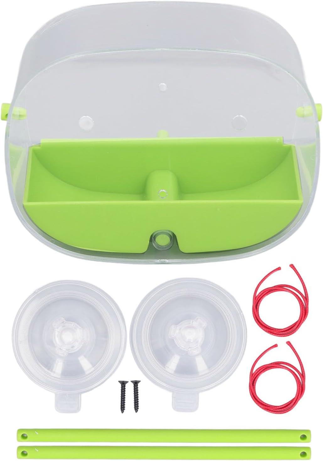 Multifunctional Handmade Innovative Oval Transparent Bird Feeder Robust Suction Cup Bird Feeder for Bird Enthusiasts image number 5