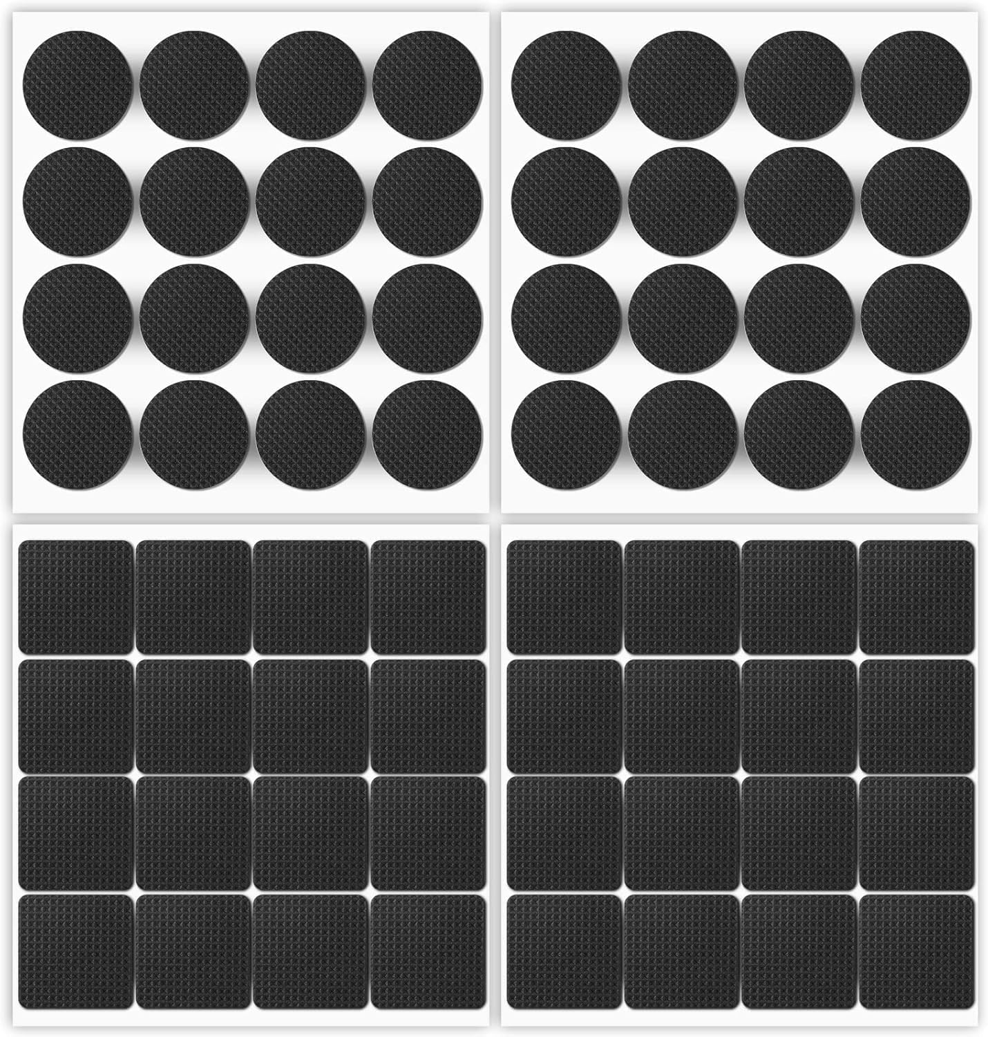 64Pcs Non Slip Furniture Pads Floor Protectors, Rubber Pads for Furniture Feet, Dense, Premium Chair Feet Protectors, Floor Protector Pads (38Mm,32 Squares and 32 Rounds) image number 2