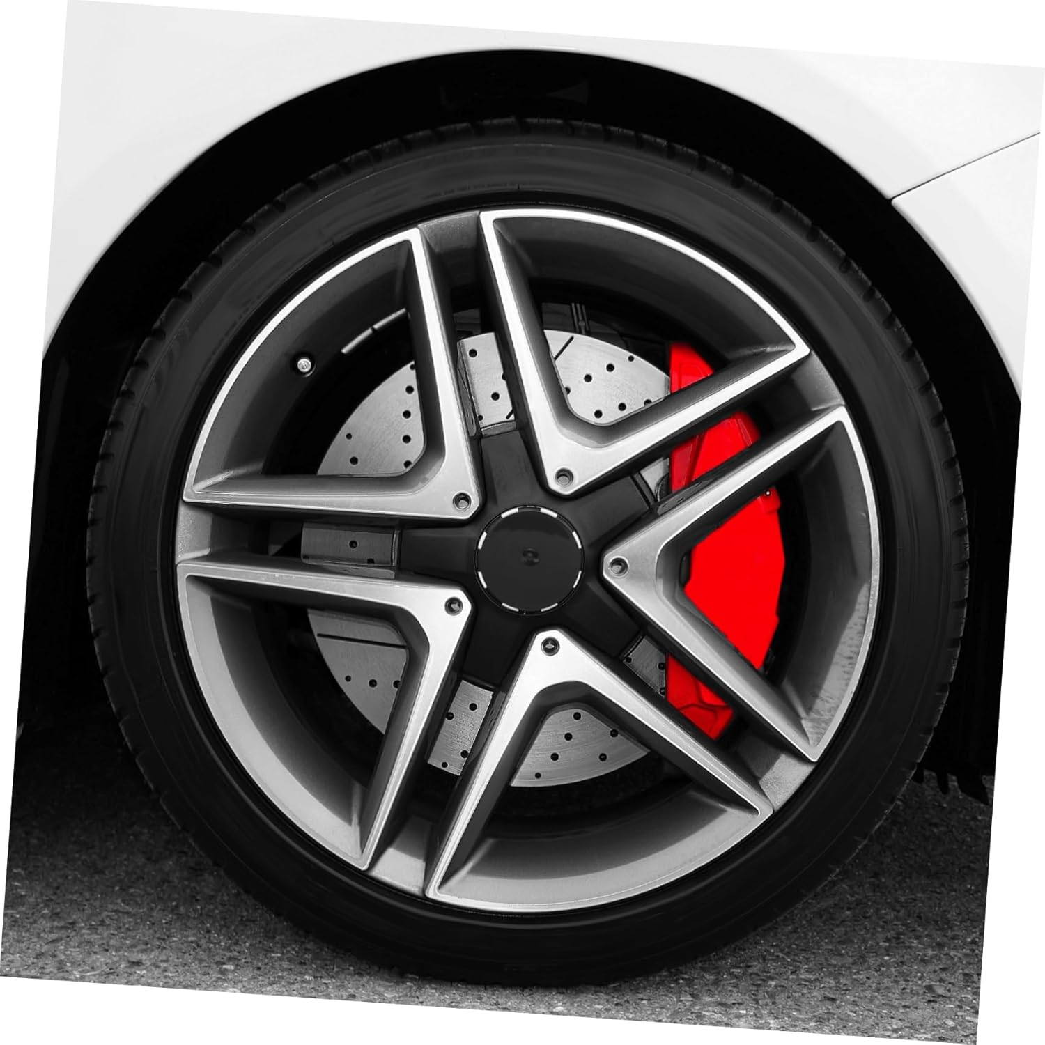 Garneck 4Pcs Wheel Centre Caps Black Plastic Rim Covers Car Rim Centre Covers Hub Attachment Cap Car Wheel Hub Center image number 5