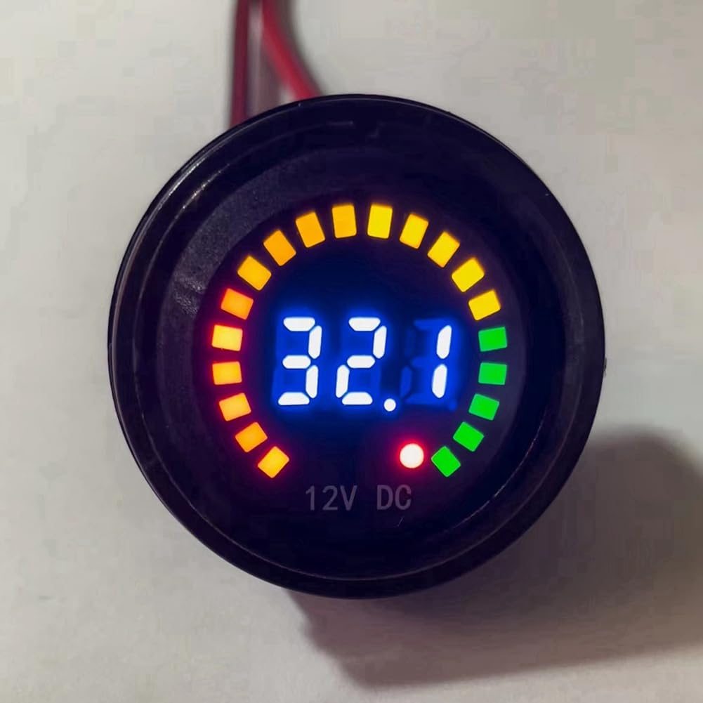 Veumoie DC 12V Universal Car Motorcycle Boat LED Digital Voltmeter Panel Volt Meter Monitor Gauge Display Car Accessories image number 1