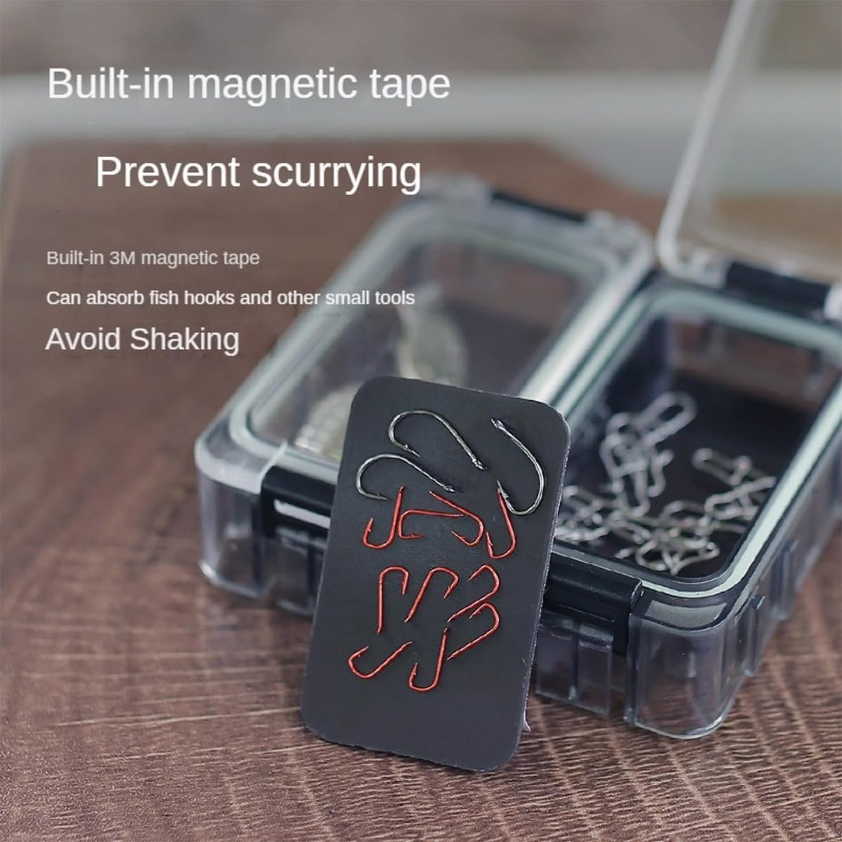 AIMALL Waterproof Fishing Hook Storage Box &ndash; 12Pcs Modular Tackle Organizer with Secure-Locking Latches, Magnetic Pad, and Multi-Directional Splicing for Rock & Boat Fishing image number 4