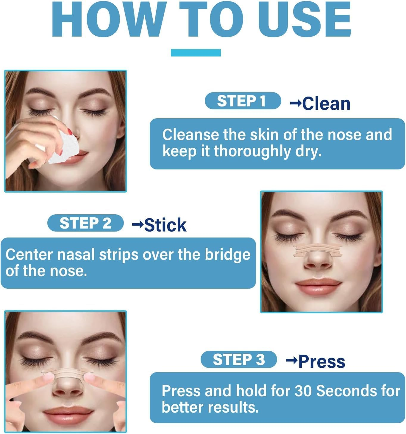 Nasal Strips for Snoring, Nose Strips 100 Pcs - Extra Strength Nose Strips for Breathing, Relieve Nasal Congestion, Extra Strength anti Snoring Solution for Men & Women，Snoring Strips image number 5