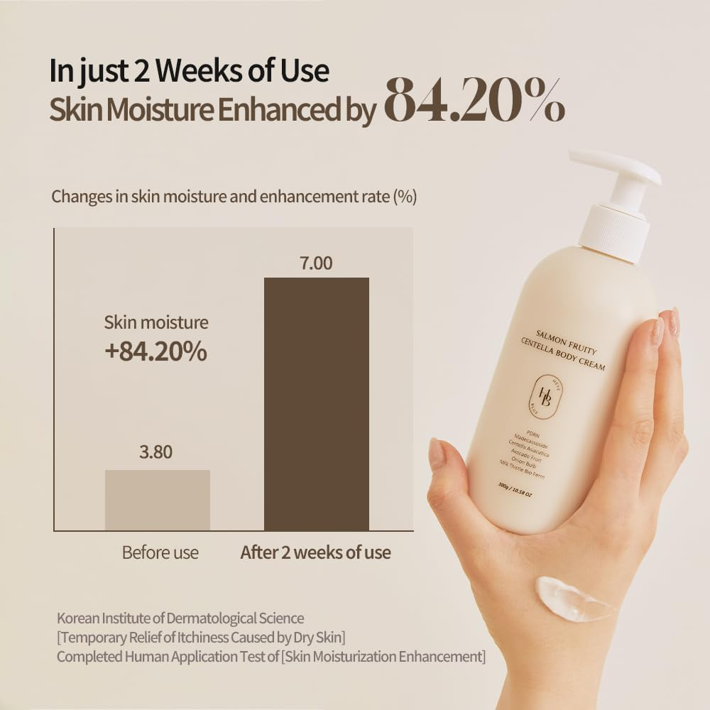 HEVEBLUE Salmon Fruity Centella Body Cream 300 Ml image number 1