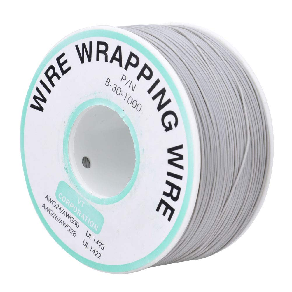 Marhynchus Gray OK Wire Printed Circuit Board Repairing Tin Plated Copper 30AWG Wrapping Jumper Wire Copper 30AWG 300 M image number 5