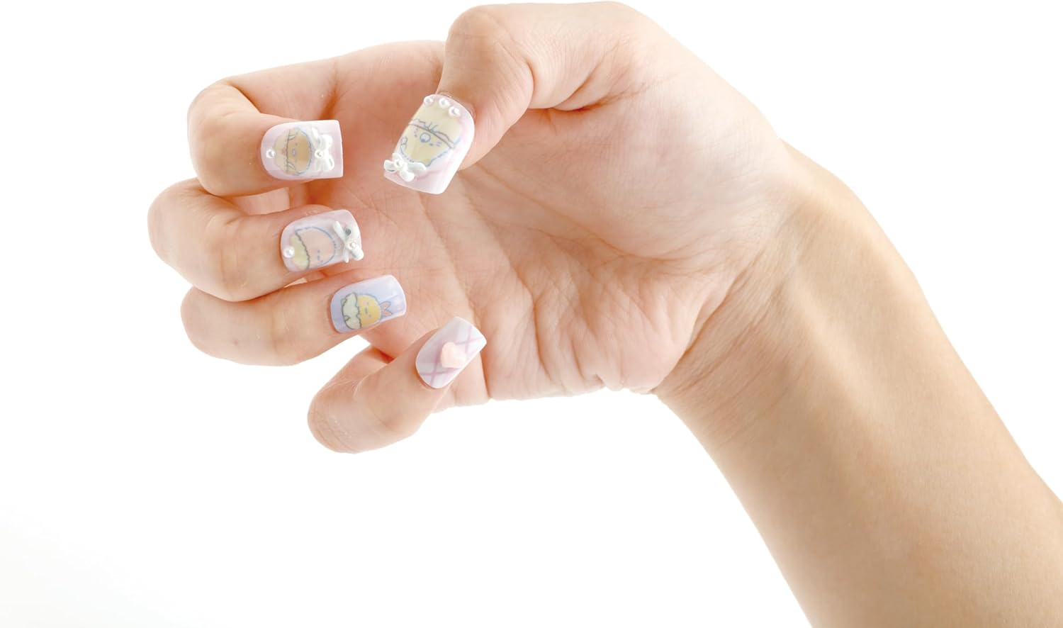 San-X FE45206 Sumikko Gurashi Nail Tip Tonkatsu, Cat, Shrimp Tail image number 1